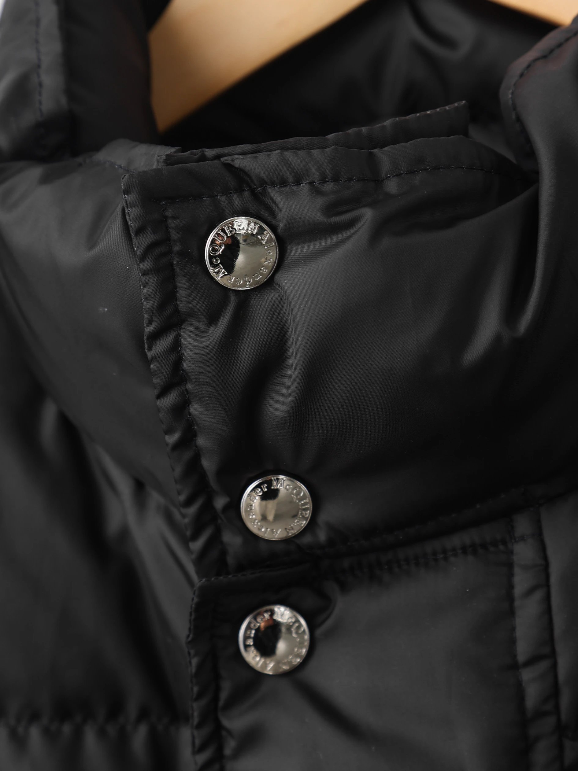 Item ID 8130 McQueen-2023FW - Stand up Down Jacket - Back Collar with Inked Letter