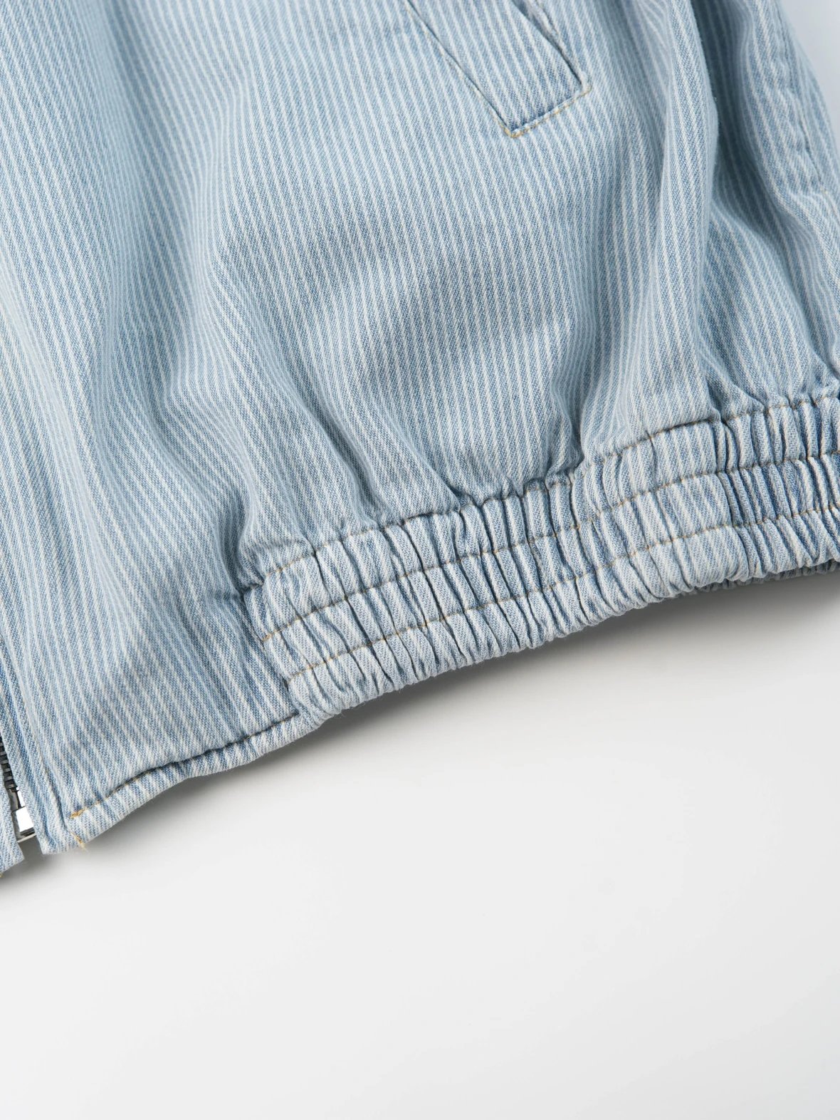 Item ID 8037 M1UM1U Miu Miu embroidered loose striped denim “ Heavy industrial wash