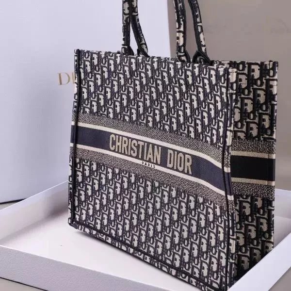 Item ID 8476 Full printed Jacquard Dior - Old Flower Series - Jacquard Tote Bag - L