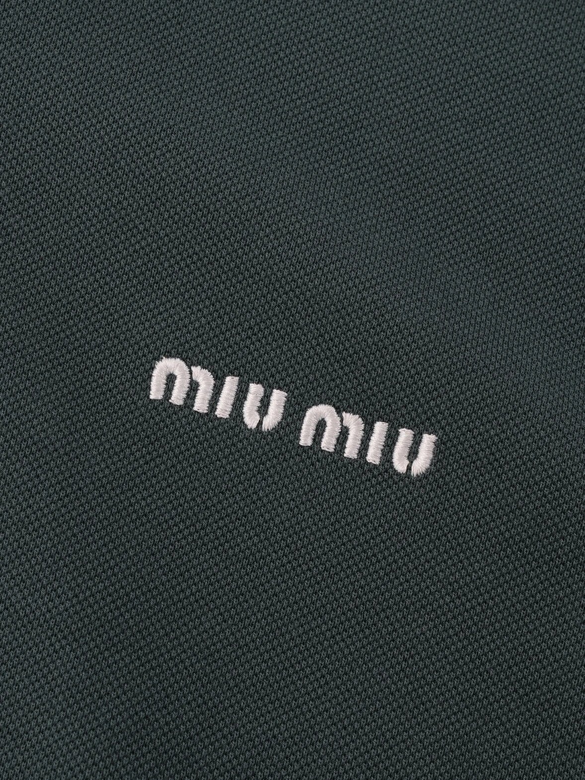 Item ID 8185 M1UM1U Miu Miu Summer Series -50 Long-staple cotton pique POLO- green
