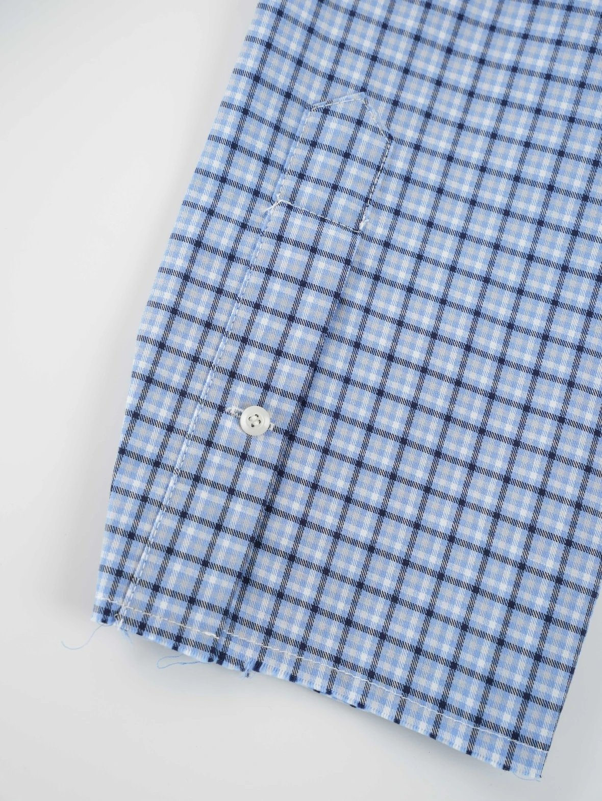 Item ID 8221 Miu Miu -SS25- Plaid Logo embroidered shirt -“40 Tencel blend ” long s