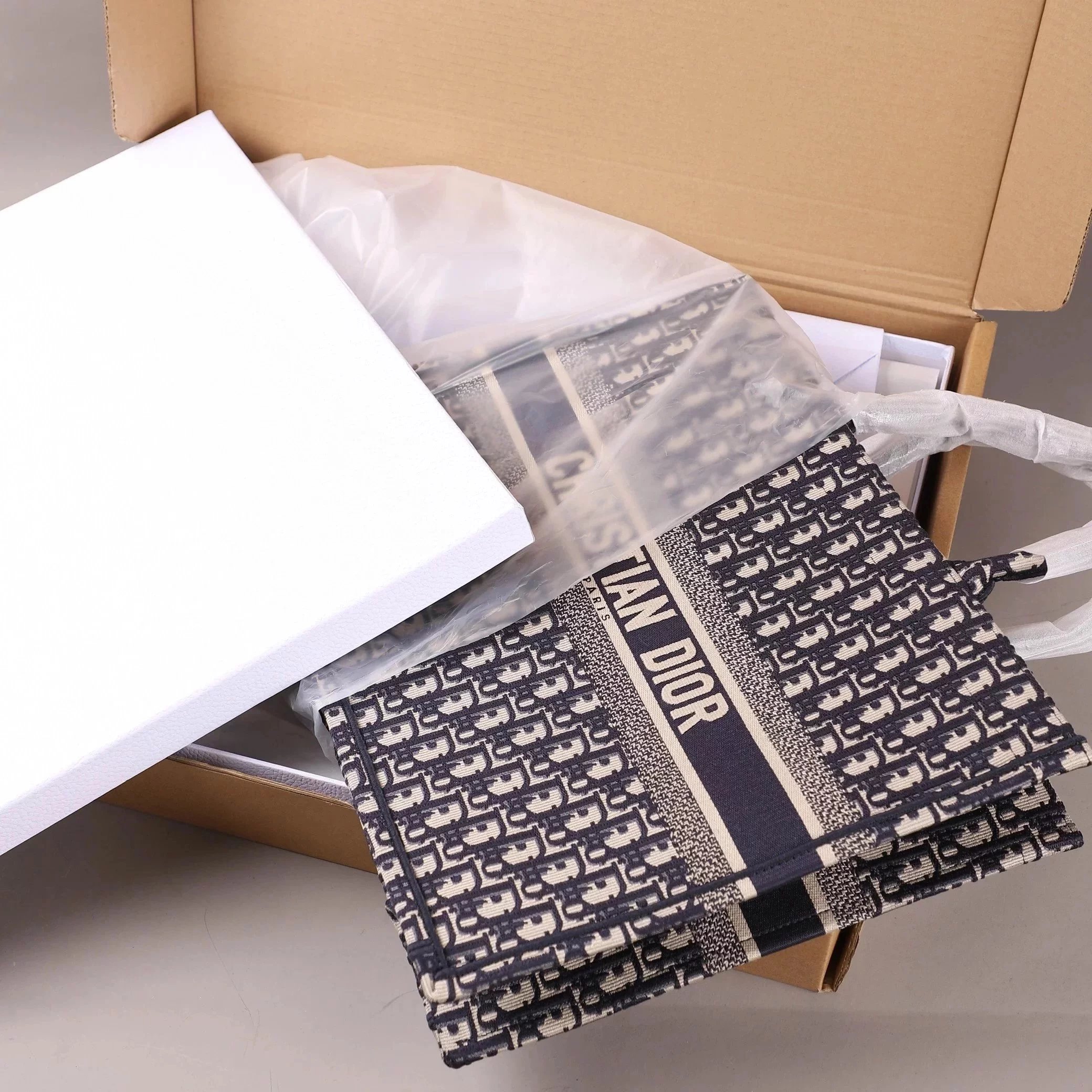 Item ID 8476 Full printed Jacquard Dior - Old Flower Series - Jacquard Tote Bag - L