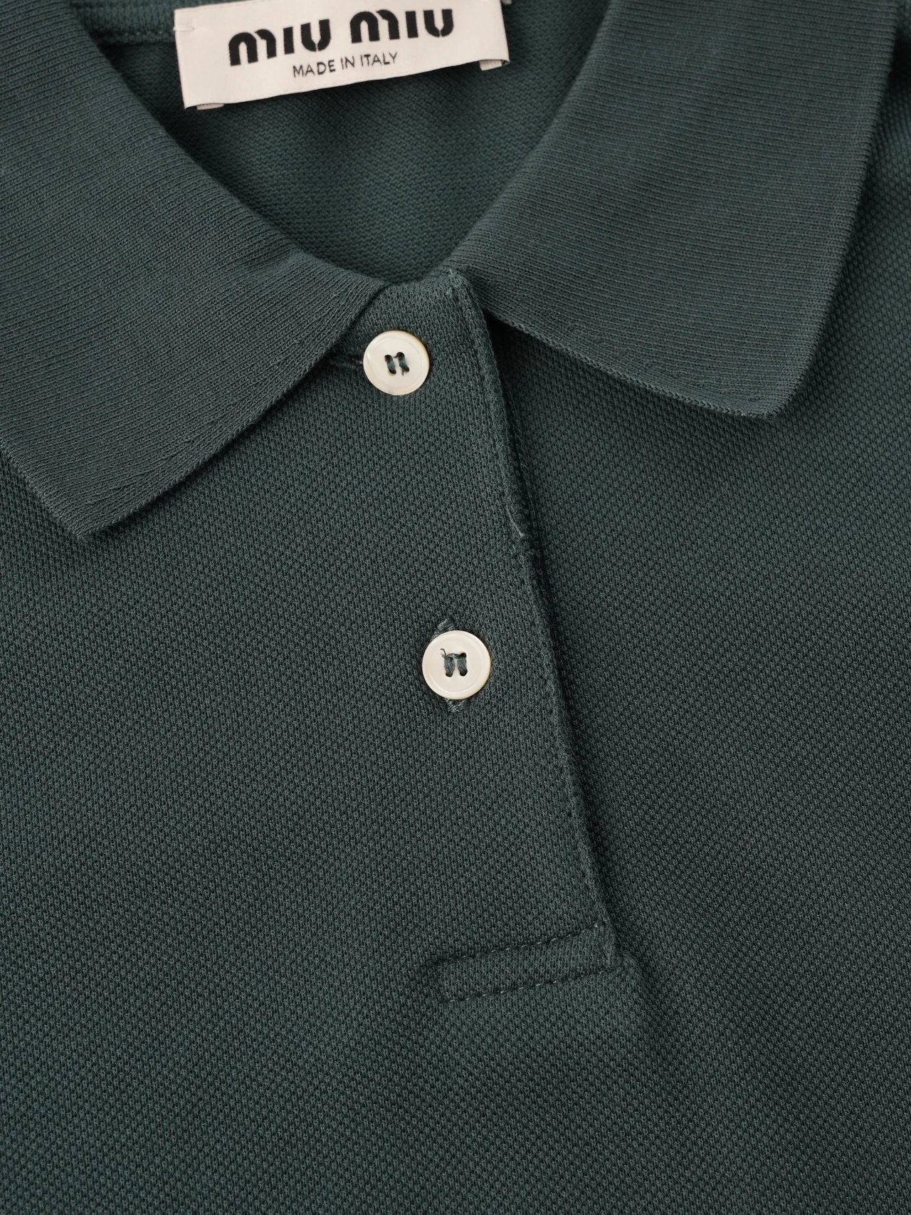Item ID 8185 M1UM1U Miu Miu Summer Series -50 Long-staple cotton pique POLO- green