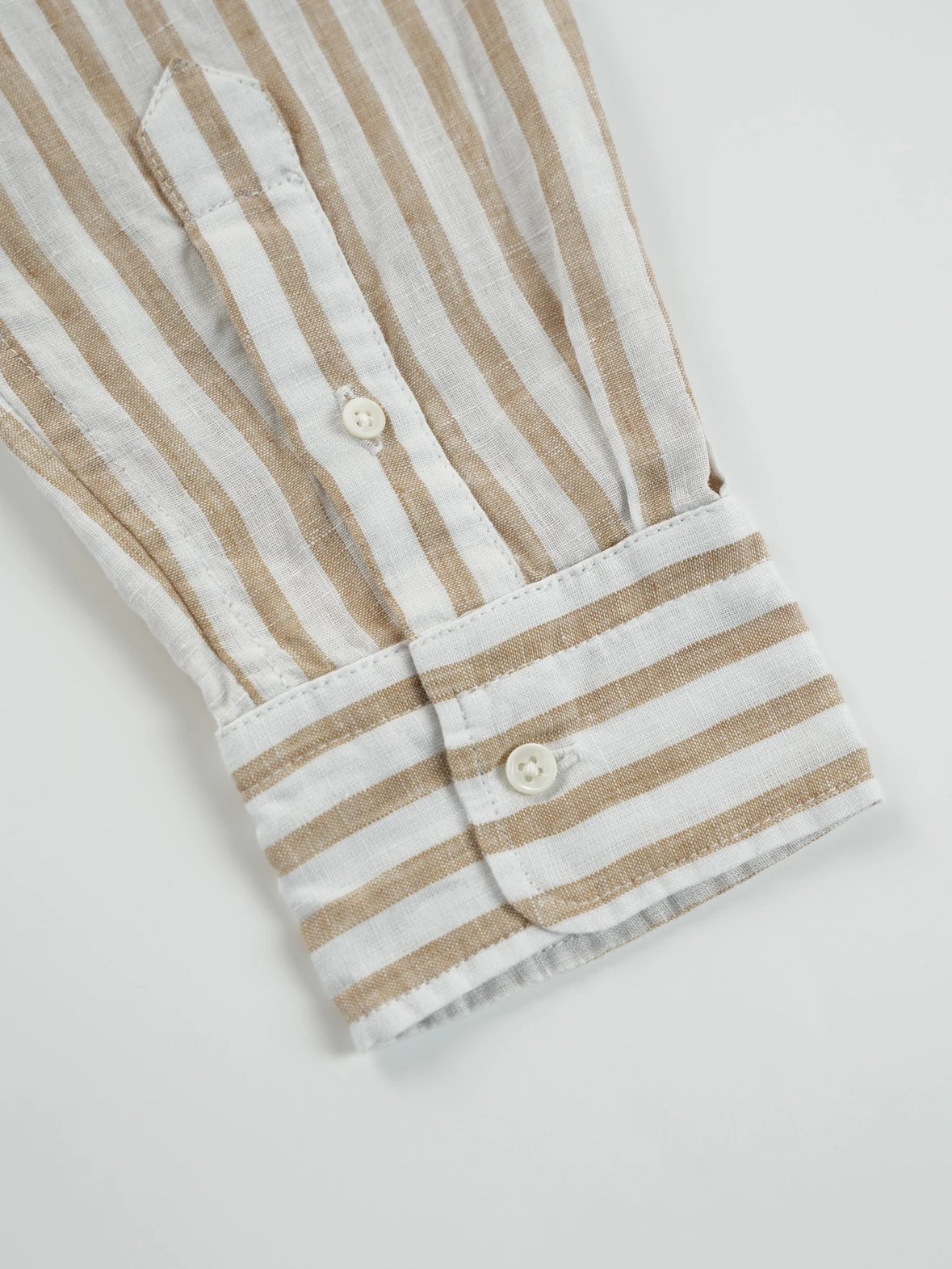 Item ID 8223 raff 100% flax -FW25-“ stripe spacing 0 error ” Lapel striped linen lo