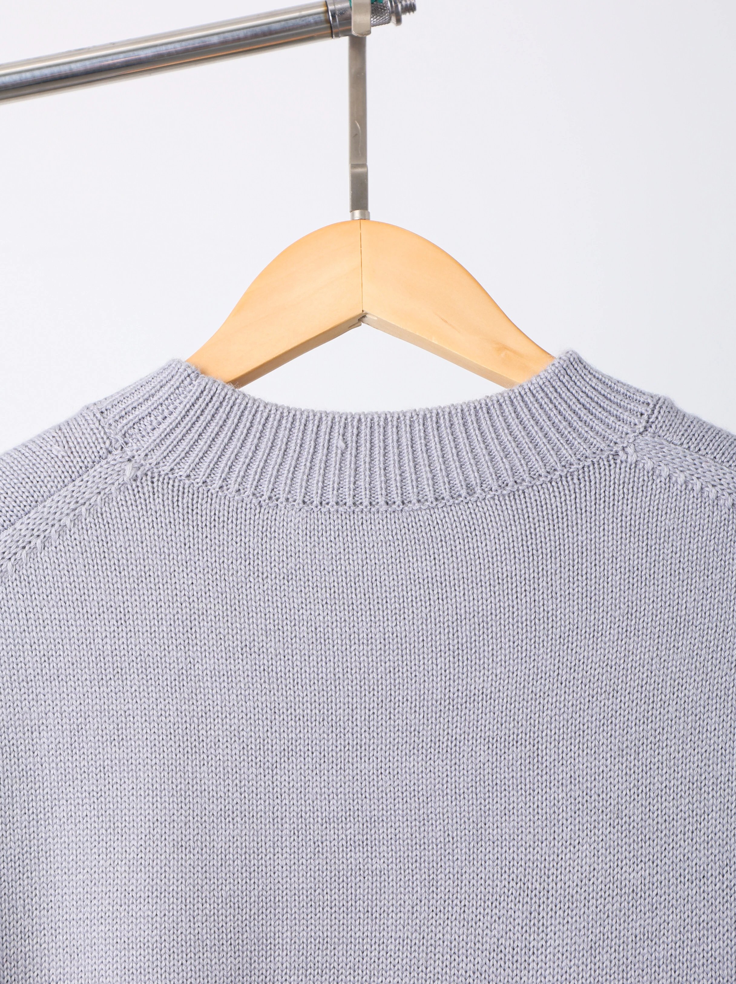 Item ID 8256 D10R-D Home -2024SS Wool Alpaca Wool Blended Round Neck Sweater - Stri