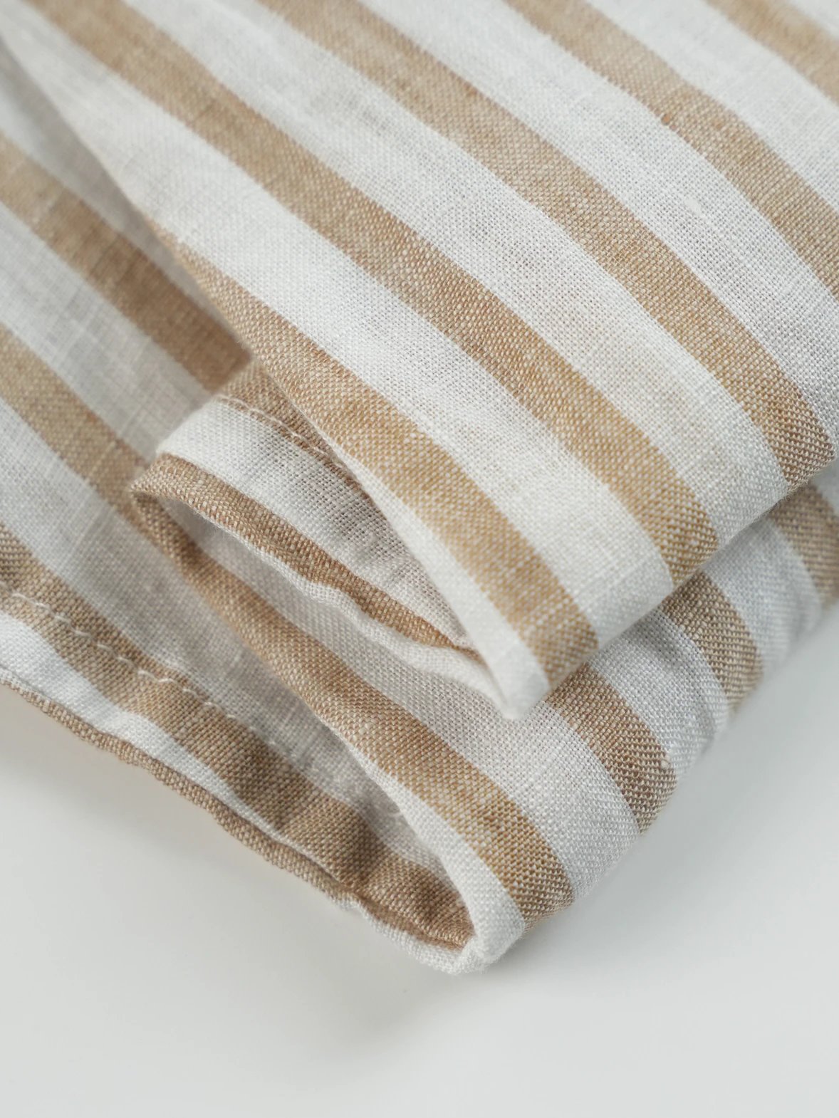 Item ID 8223 raff 100% flax -FW25-“ stripe spacing 0 error ” Lapel striped linen lo