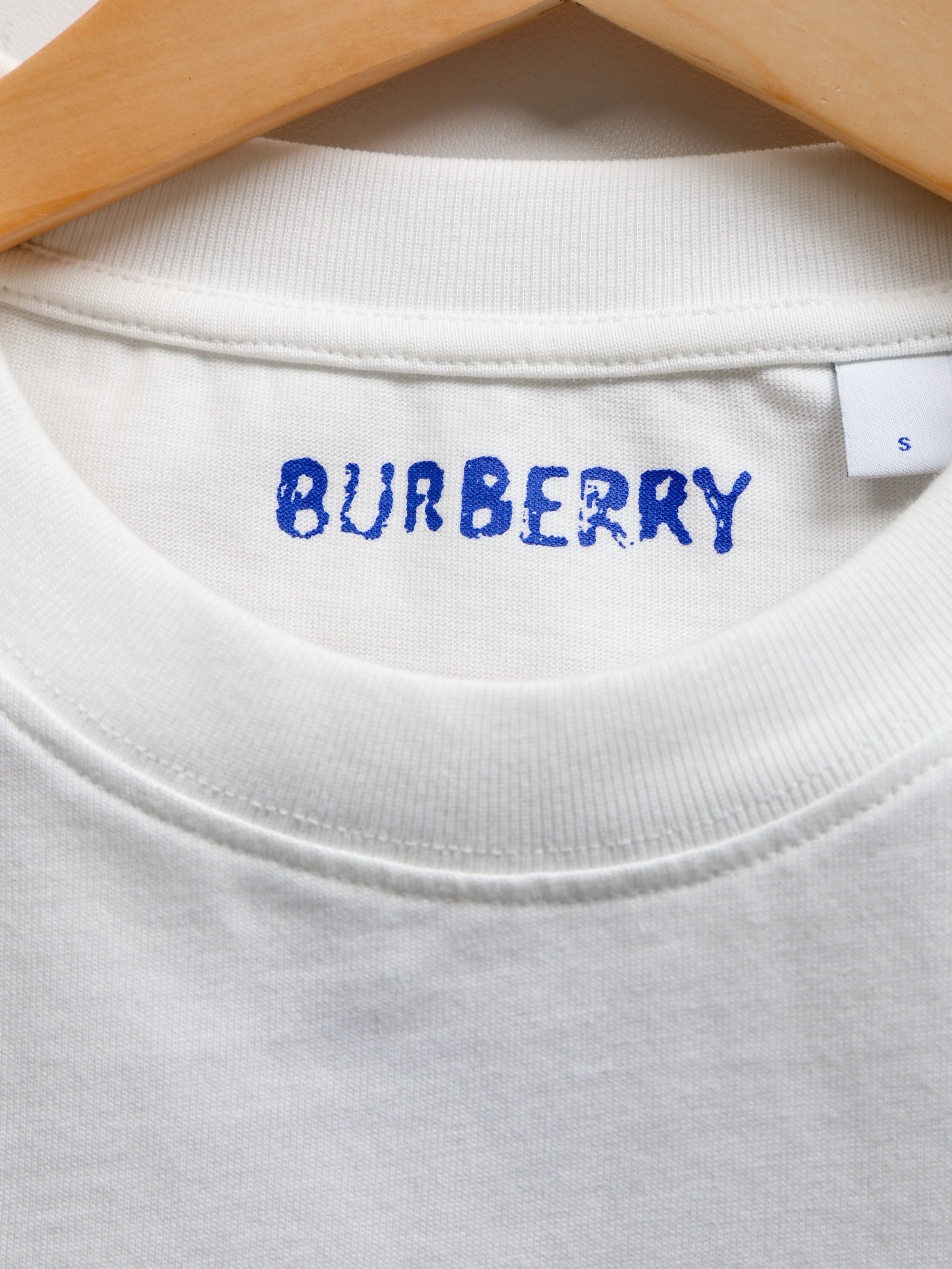 Item ID 8298 Burberr-BBR-2025ss- Shadow Double Blue War Horse Print Short Sleeve -