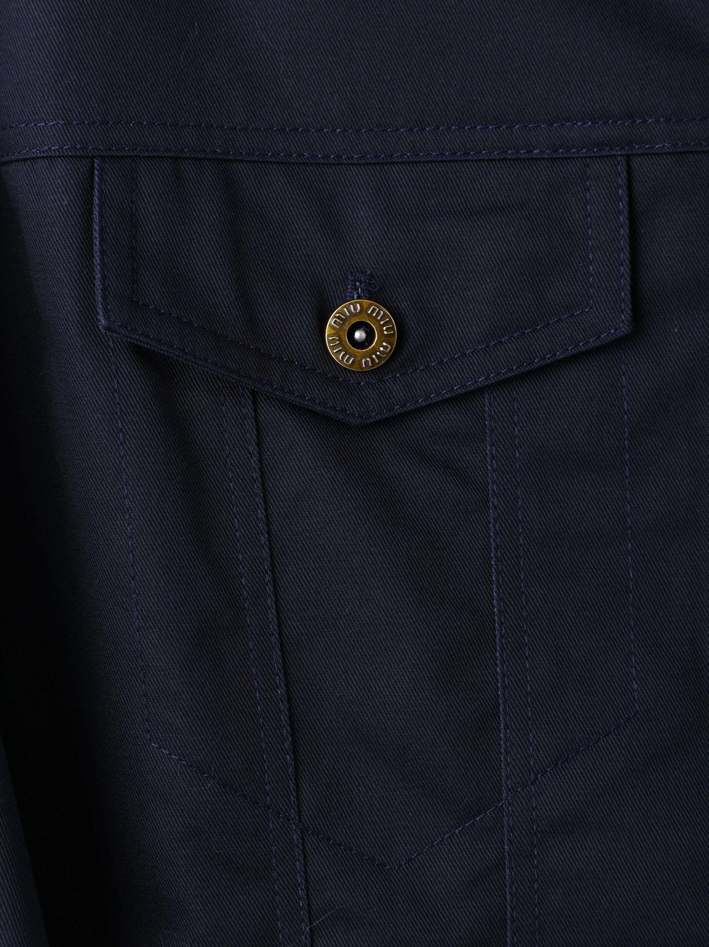 Item ID 8046 MiuM1u-Miu-2024-ss-workwear pocket design - retro style lapel breasted