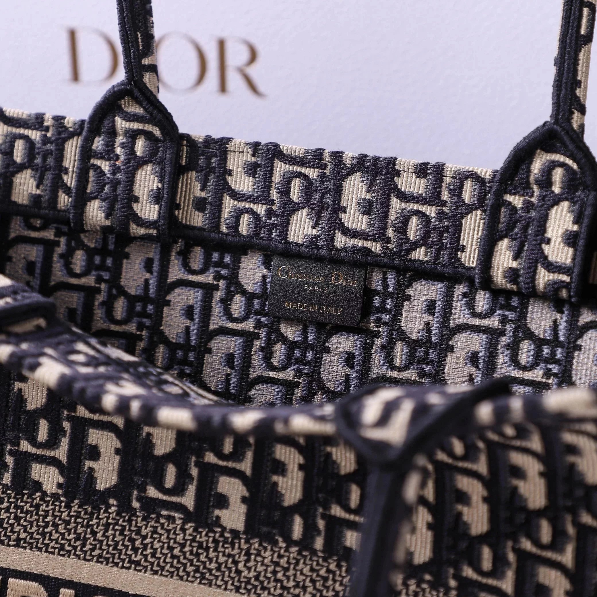 Item ID 8476 Full printed Jacquard Dior - Old Flower Series - Jacquard Tote Bag - L