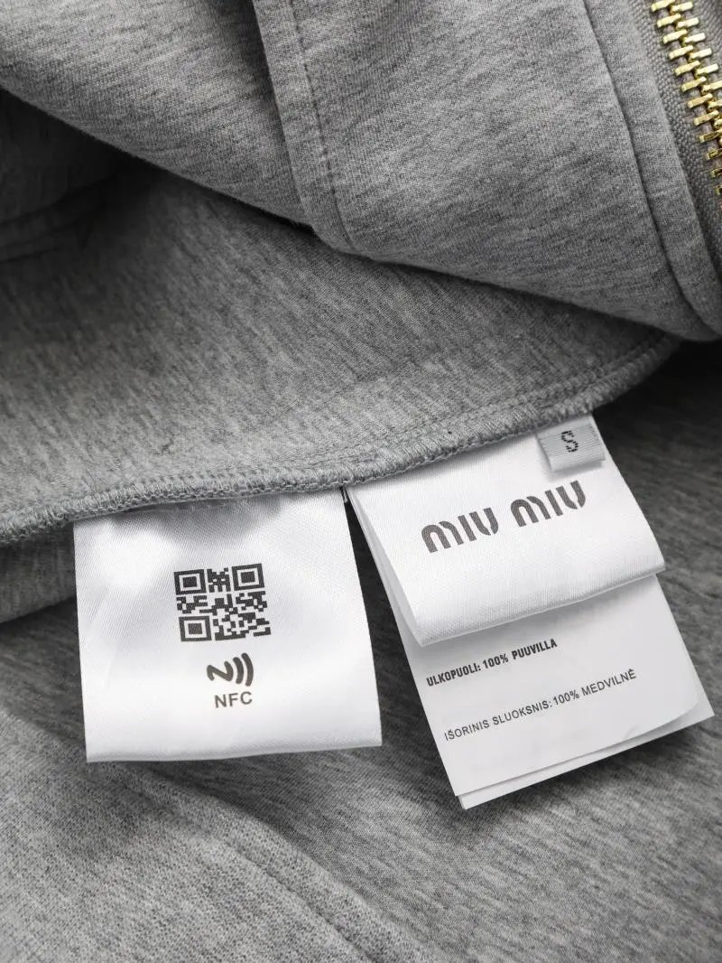Item ID 8042 Miu Miu -2023ss-760g Heavy Weight Fabric - Double sided Stacked Zipper