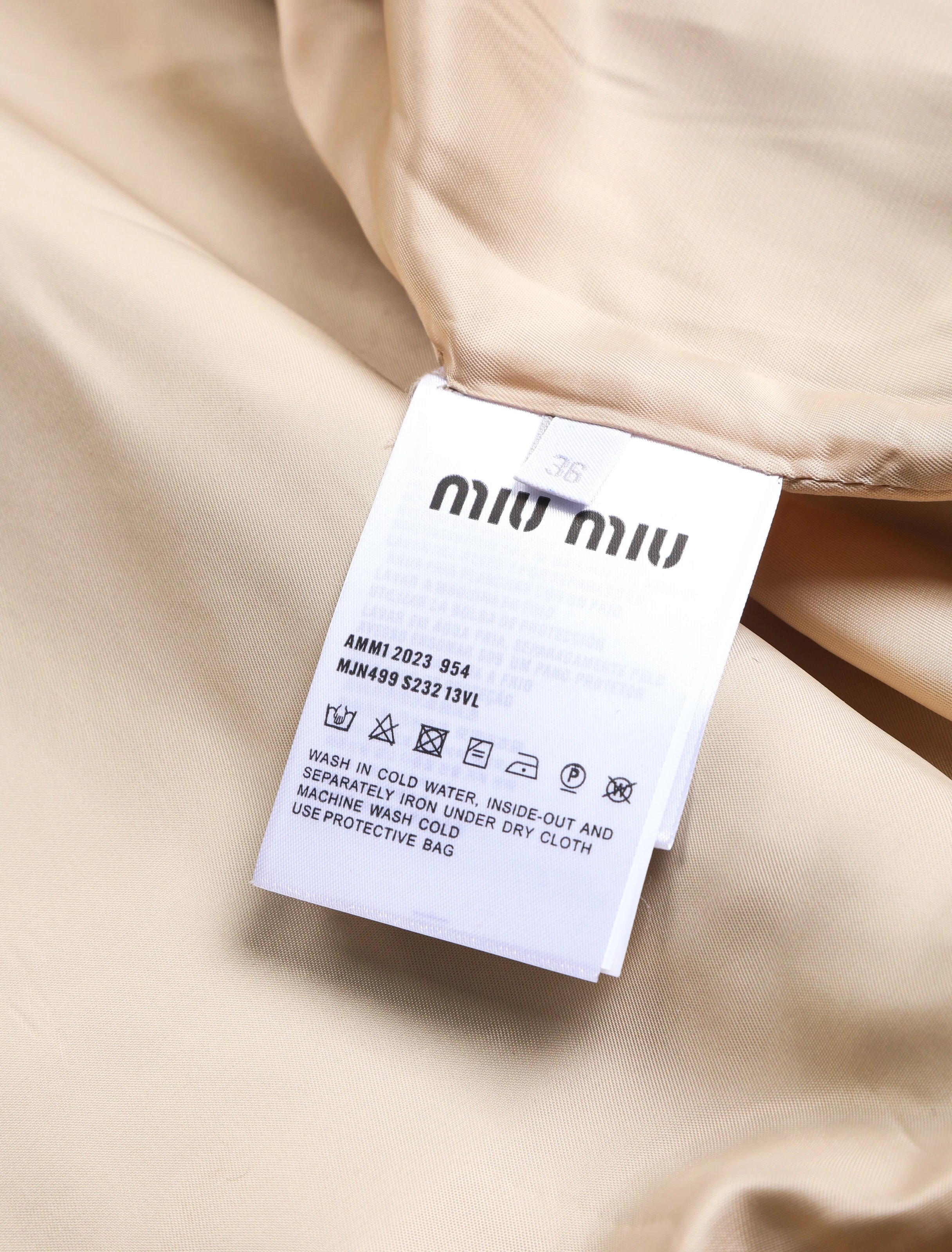  Item ID 8035 M1u-Miu-2024-ss-herringbone wool Harrington jacket - stand collar work
