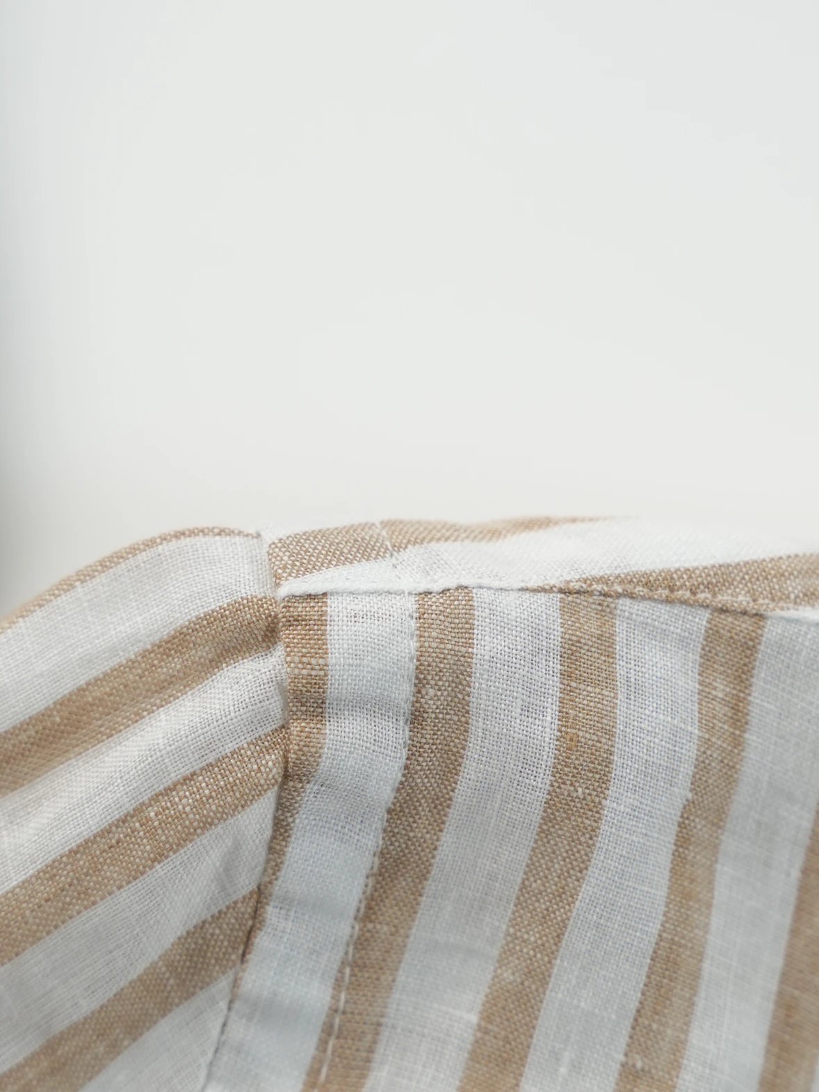 Item ID 8223 raff 100% flax -FW25-“ stripe spacing 0 error ” Lapel striped linen lo