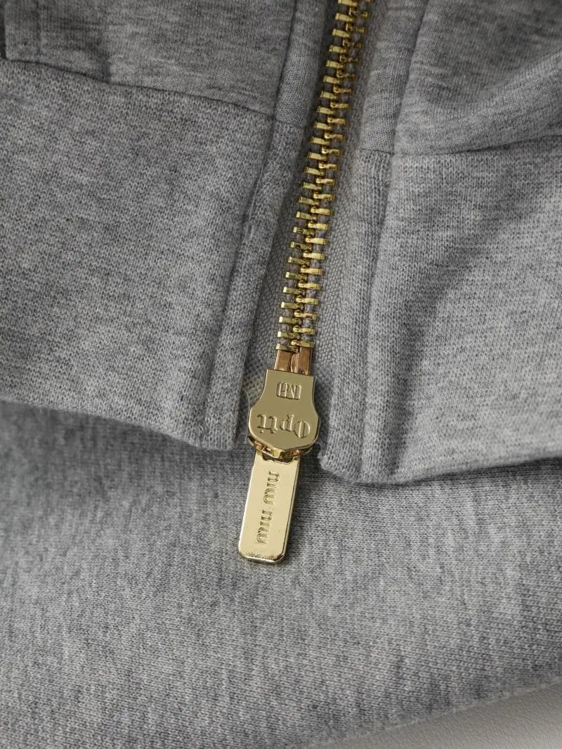 Item ID 8042 Miu Miu -2023ss-760g Heavy Weight Fabric - Double sided Stacked Zipper