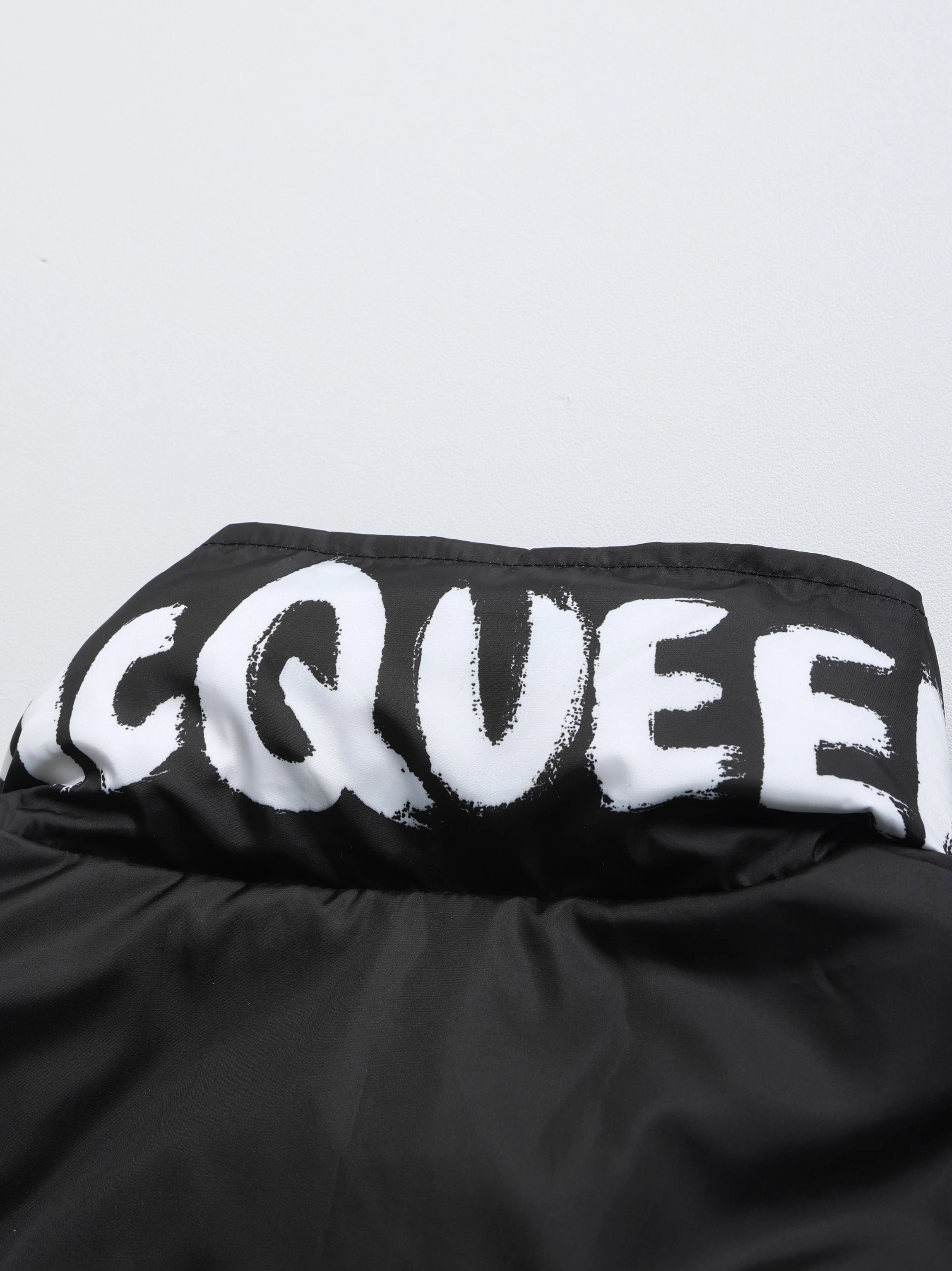 Item ID 8130 McQueen-2023FW - Stand up Down Jacket - Back Collar with Inked Letter