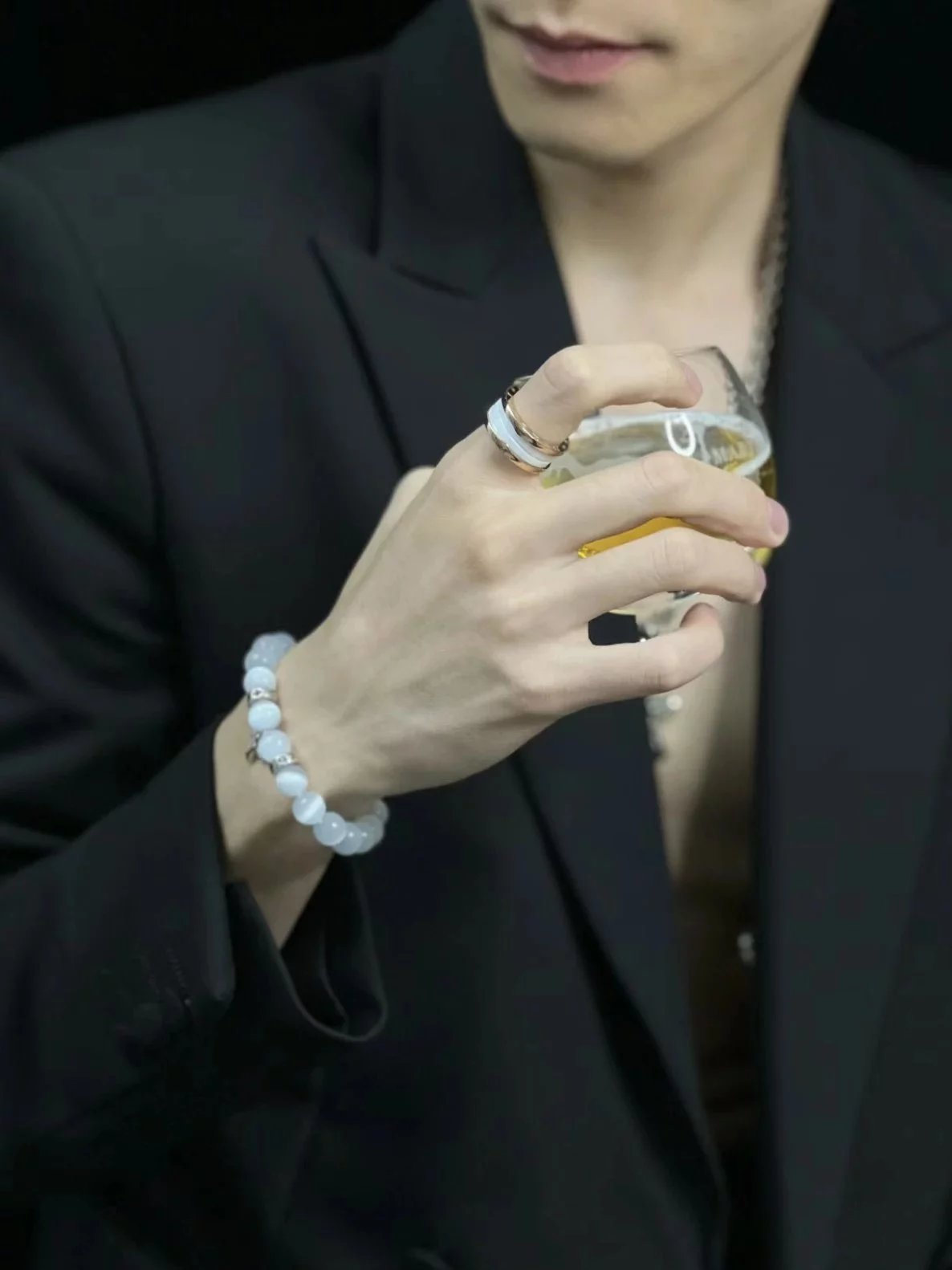 Item ID 8374 Chrome-Hearts- Crow heart - Classic - opal bracelet - Sterling Silver