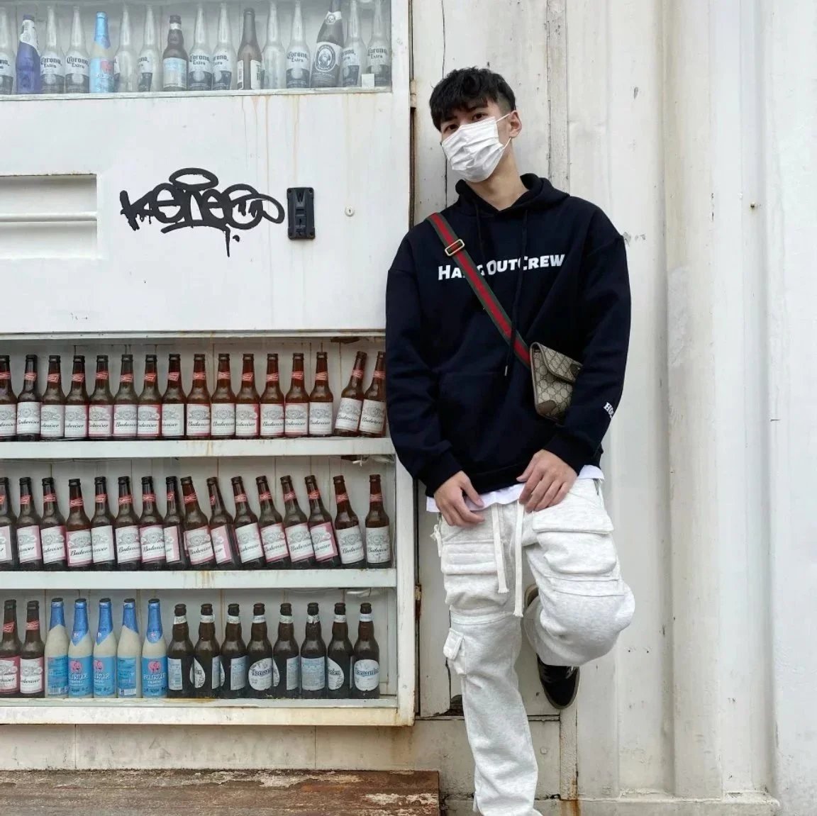 Item ID 8478 Guc GC Double G Old Flower Embossed Bag Leather Flip Cover Bag Jacquar