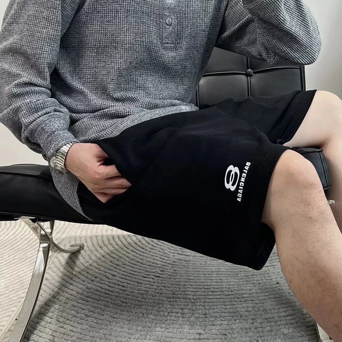 Item ID 8227 Balenci@ga- Paris 2024 SS New Product - Double Loop Embroidered Logo S