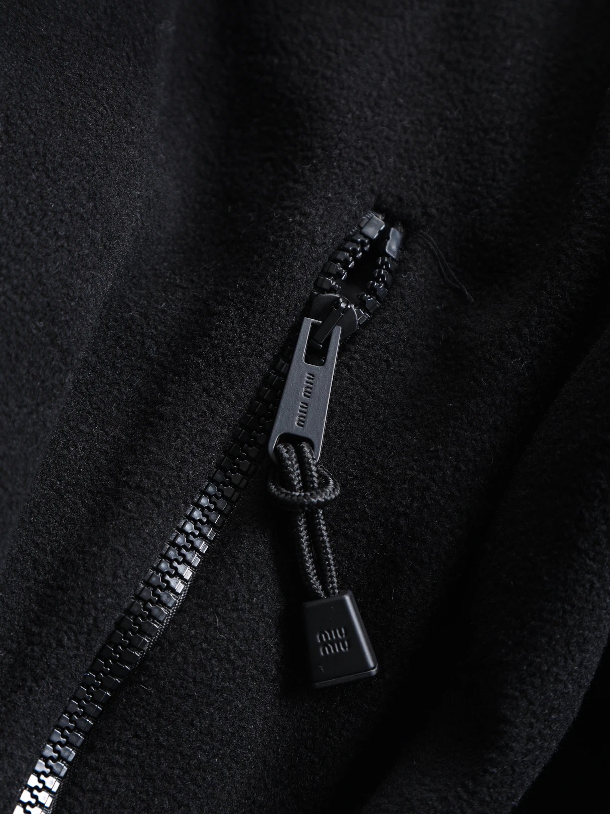 Item ID 8041 M1uMiu-2024-ss-fleece zipper jacket - Classic small label embroidered