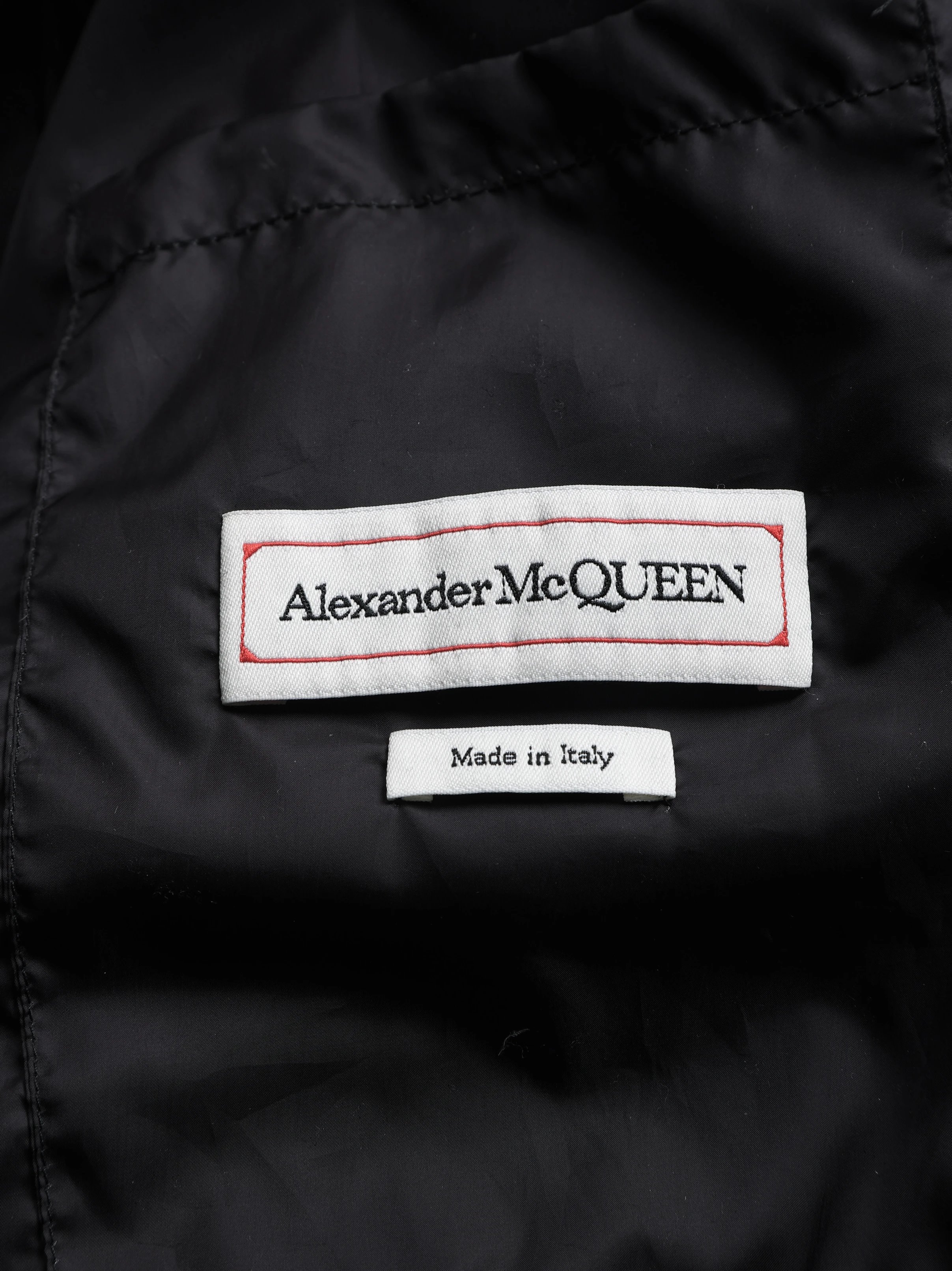 Item ID 8130 McQueen-2023FW - Stand up Down Jacket - Back Collar with Inked Letter