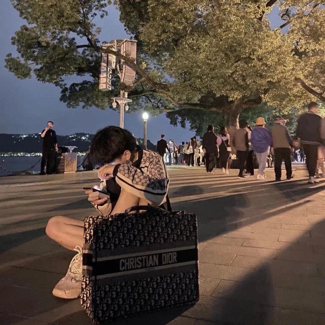 Item ID 8476 Full printed Jacquard Dior - Old Flower Series - Jacquard Tote Bag - L