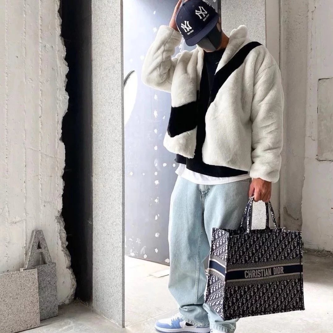 Item ID 8476 Full printed Jacquard Dior - Old Flower Series - Jacquard Tote Bag - L