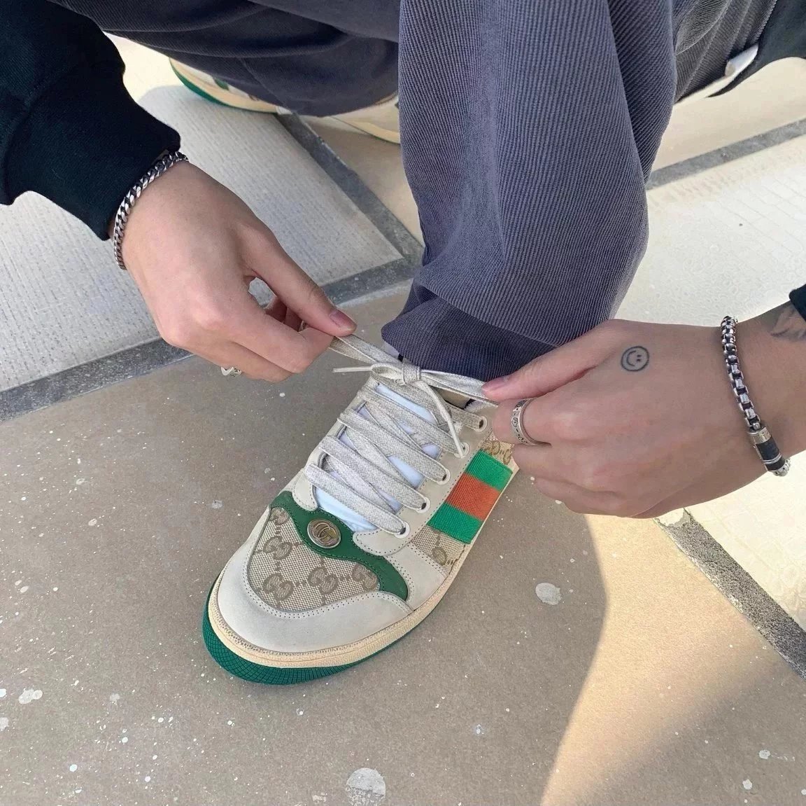 Item ID 8377 Couple's rings GC-Ghost- pair G skull sterling silver 925 Silver Stain