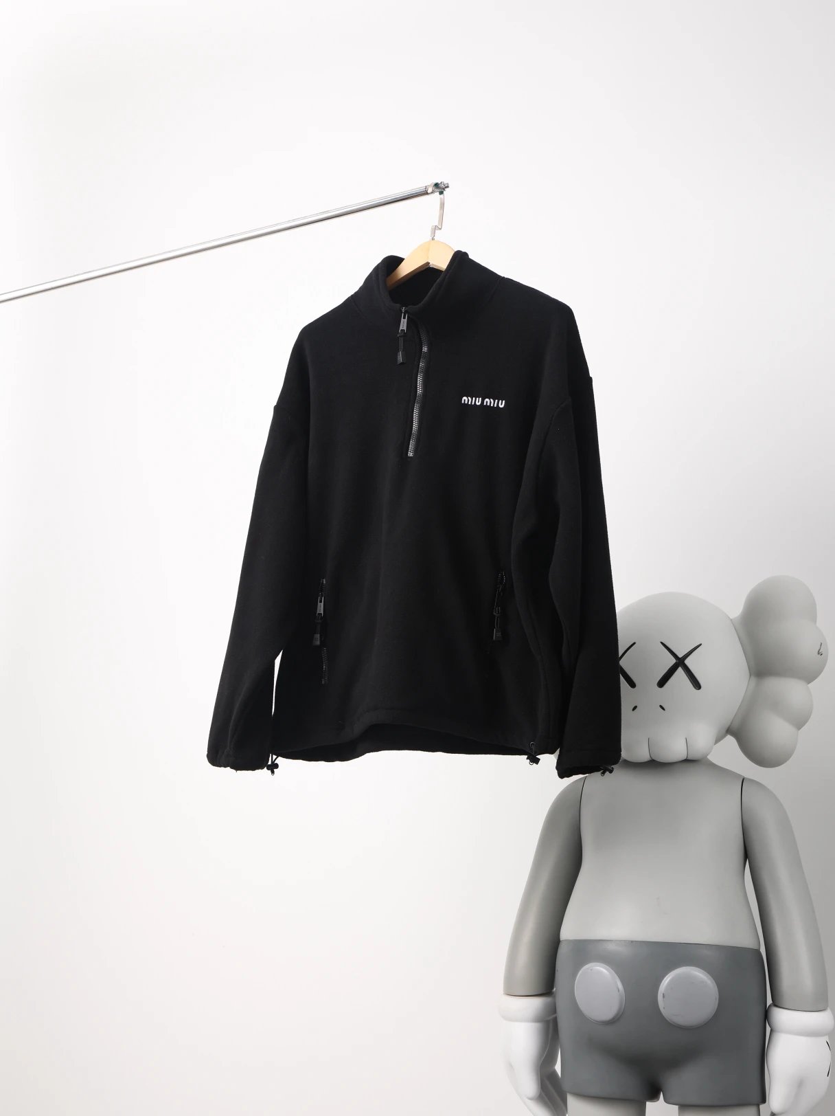 Item ID 8041 M1uMiu-2024-ss-fleece zipper jacket - Classic small label embroidered