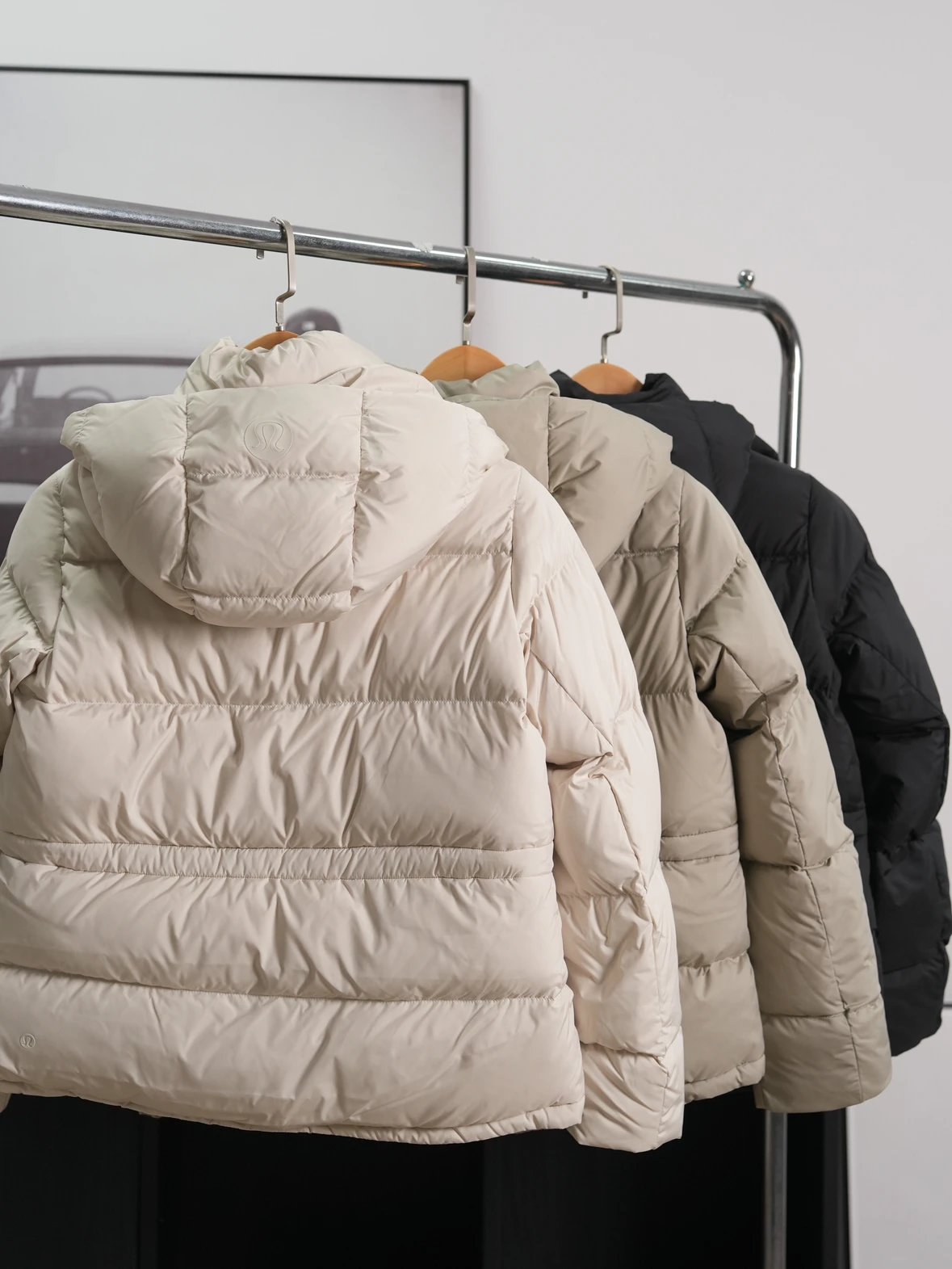 Item ID 8120 Lulu UnderwPuff Series -600 Puff Down Coat - Tri Color - Rice White -