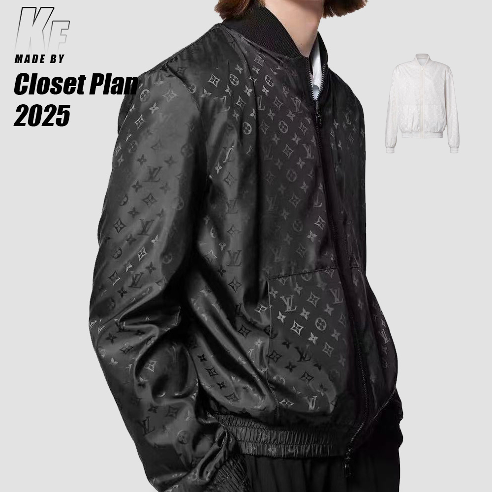 LV两面穿拉链夹克 白色