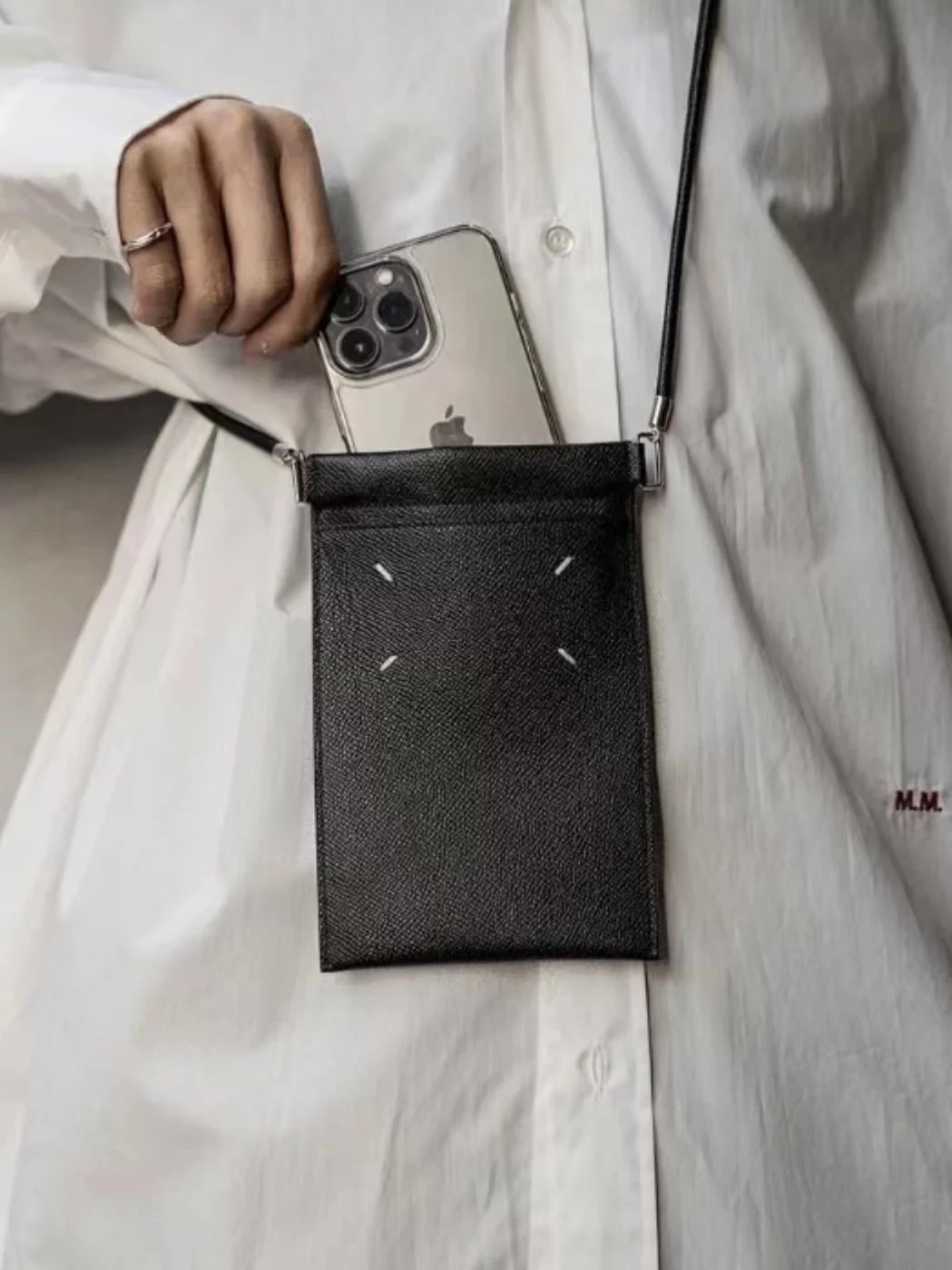 Item ID 8497 Maison-M@rgiela- Majira - Classic four-line mobile phone bag - Made of