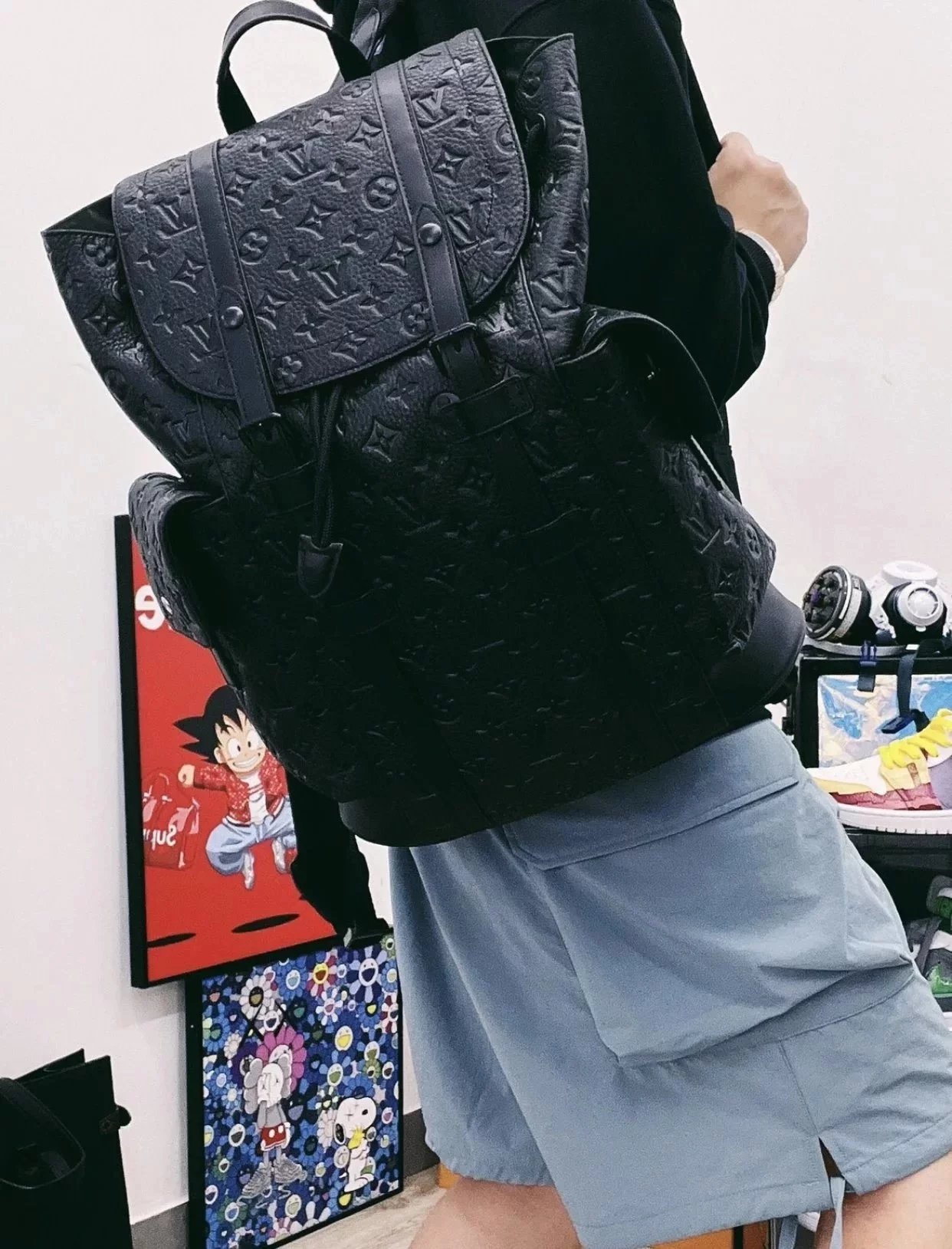 Item ID 8512 top backpack - Advanced customization - Full printed old flower flap b