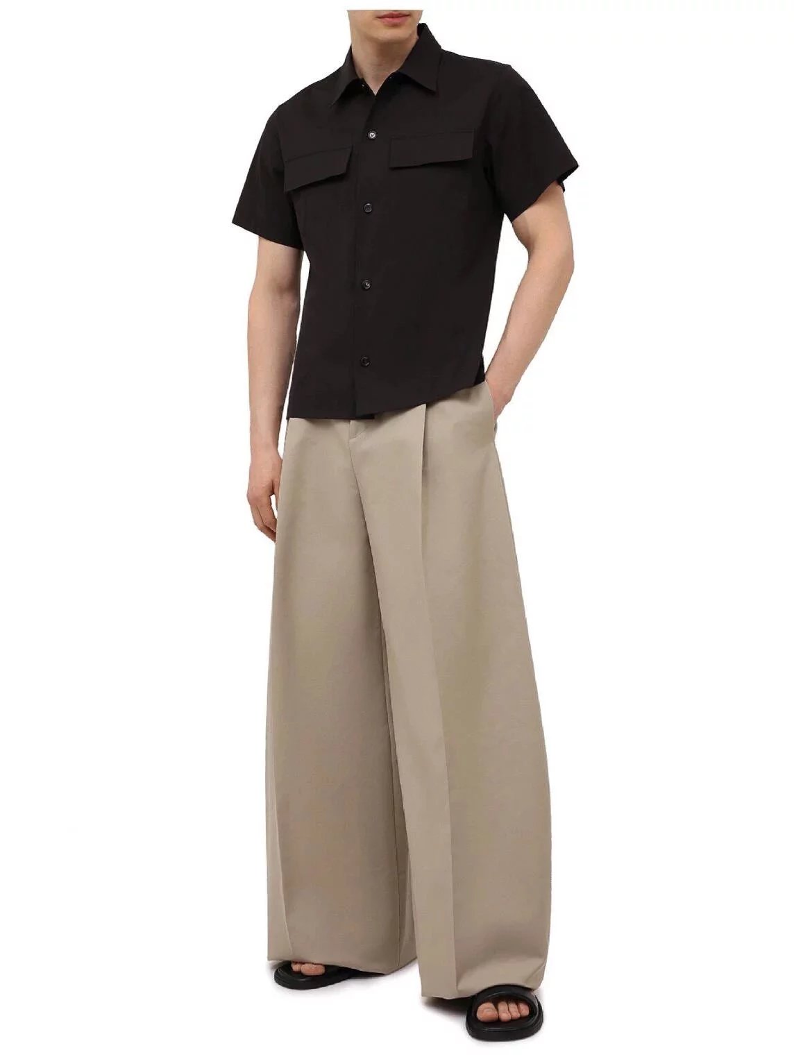 Item ID 8215 Botteg@-Veneta-BV-2022ss- Wool blend - workwear short sleeved shirt -