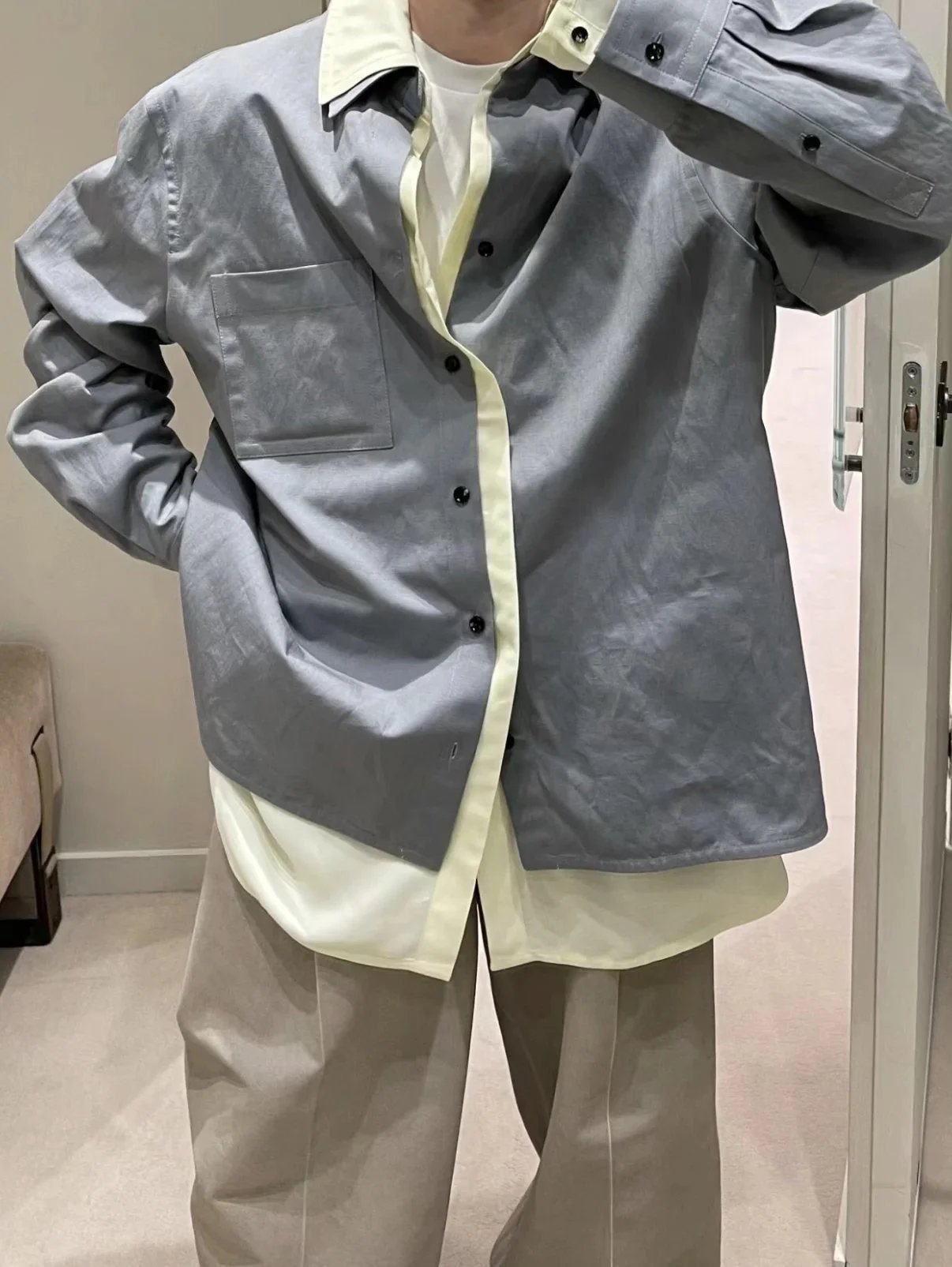 Item ID 8214 Botteg@-Venet @-Baotijia-2023S - Fake two-piece woven shirt jacket - D