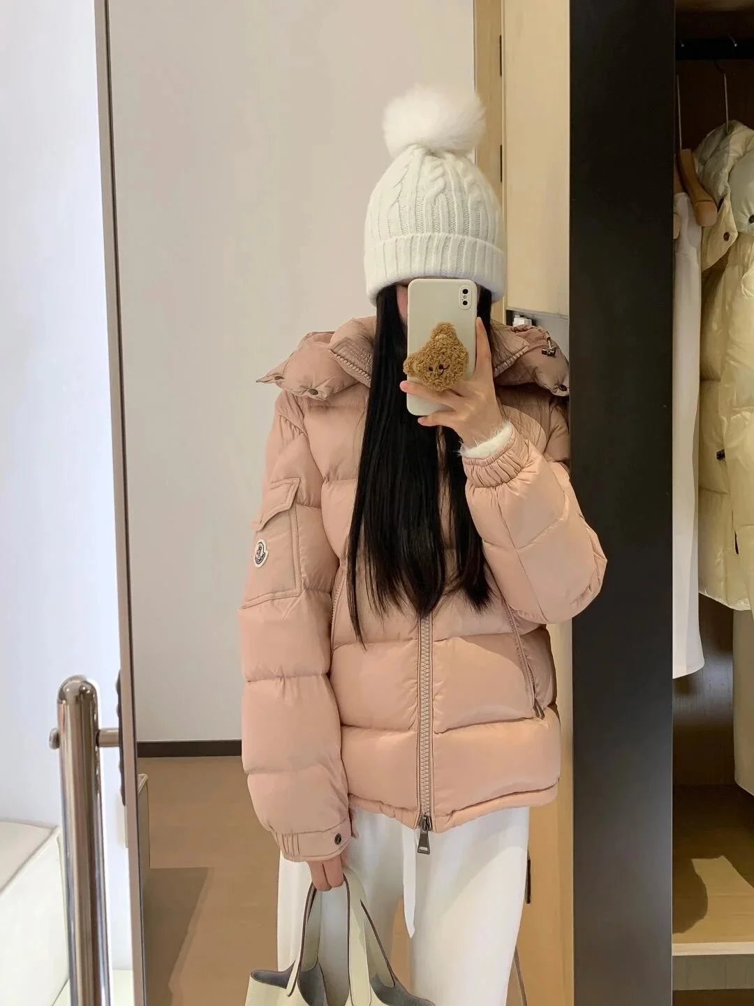 Item ID 8123 M0NCLER - Mound Mouth - Maya Maire Series -90 Velvet Making - Hooded B