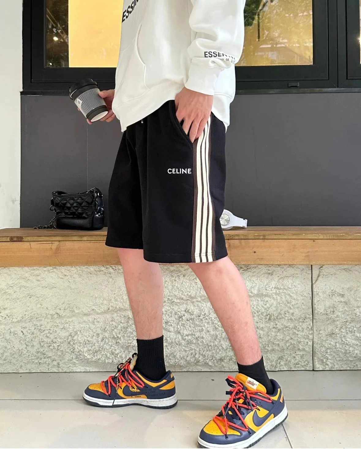 Item ID 8234 CEL1NE-Celin-2022ss-Side woven shorts - Customized 100% high-density p