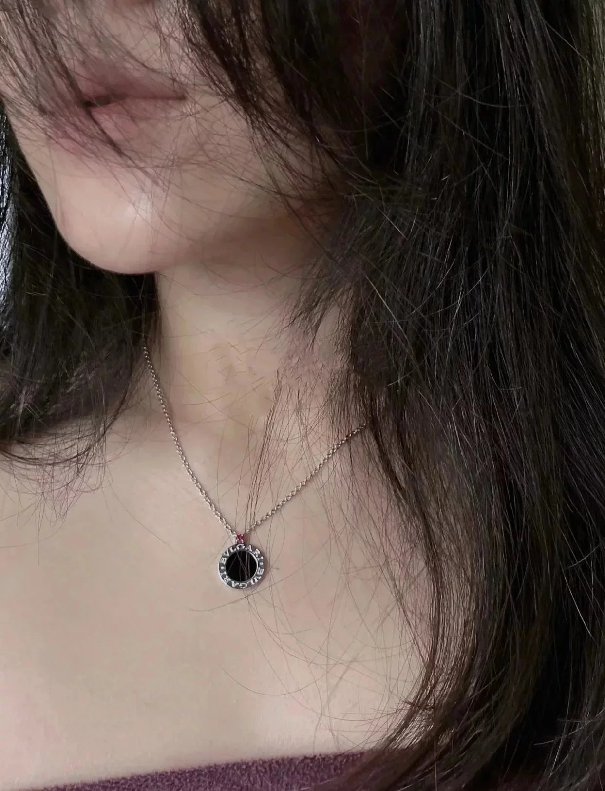 Item ID 8387 “ sterling silver chain 、 High-end ceramics 、 Red agate material ”BGR-