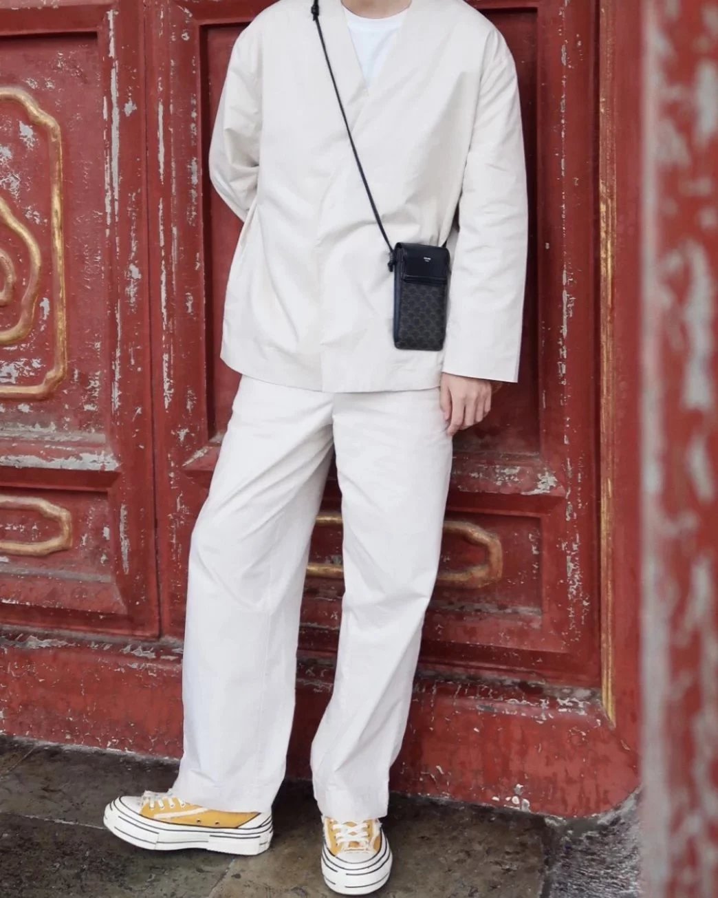 Item ID 8454 Celine-2022s-Celin-mini phone bag - Triumphal Arch printed vintage pho