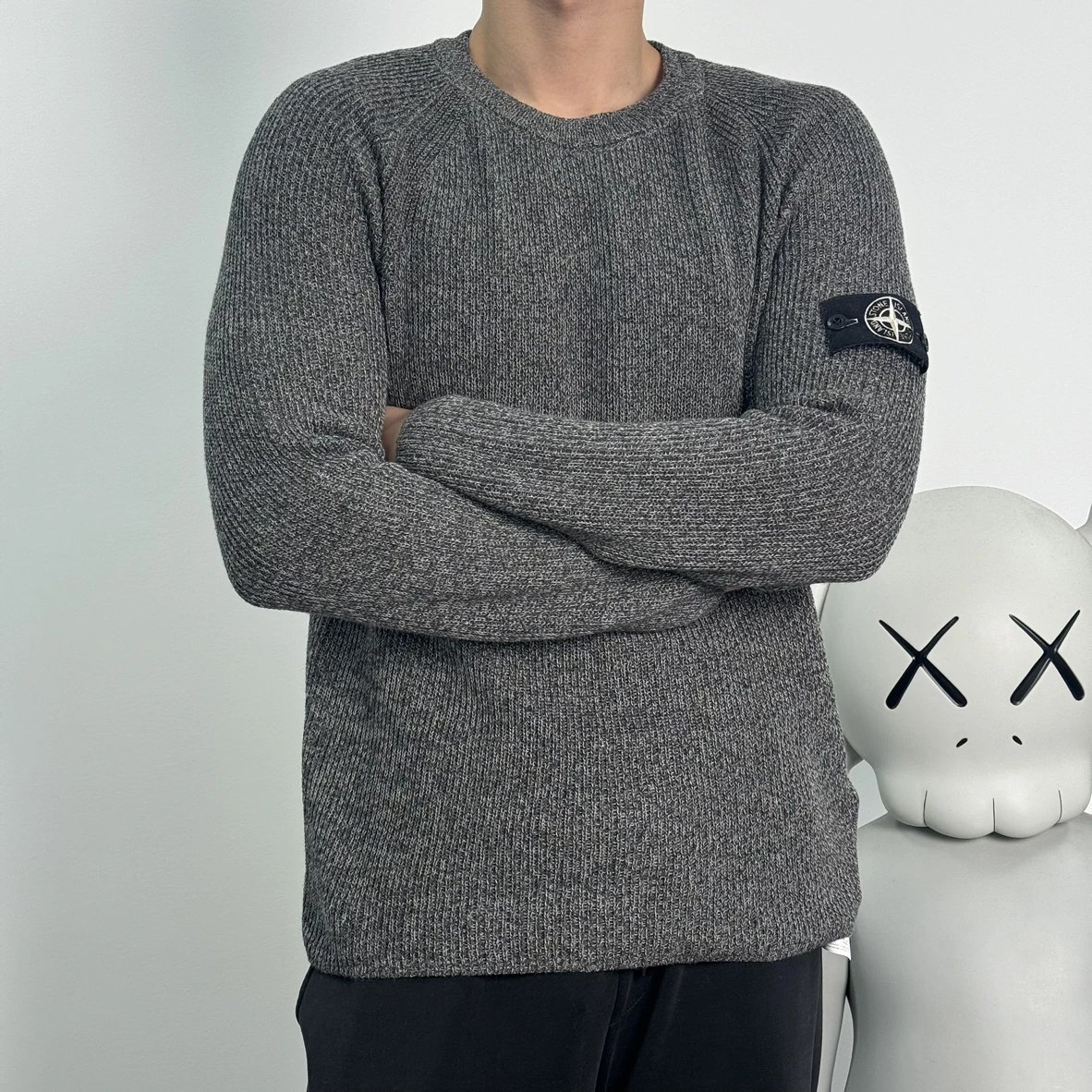 Item ID 8259 Ghost series crew neck sweater “ Special reflective yarn ” Fine imitat