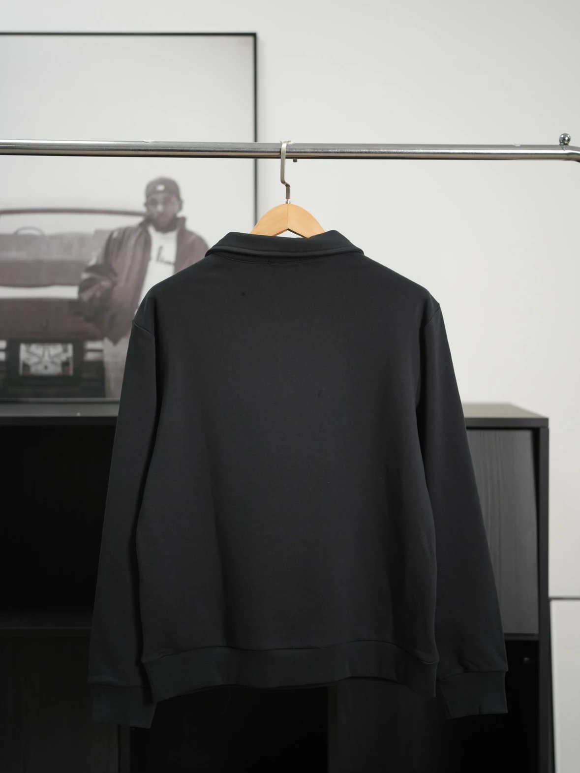 Item ID 8091 raff SS25 Solid color pullover embroidered peak collar long-sleeved sw