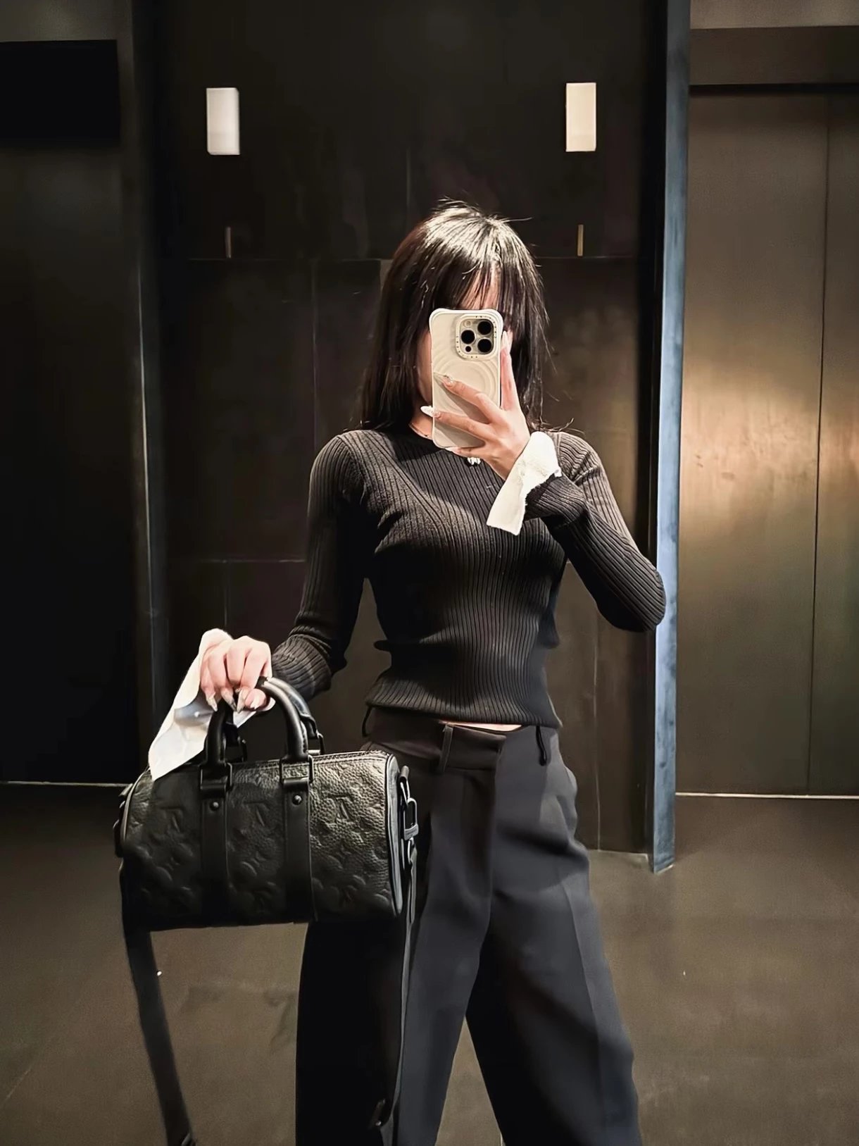 Item ID 8428 Advanced Customization - KEPEALL25 Leather Embossed Crossbody Bag - Ge