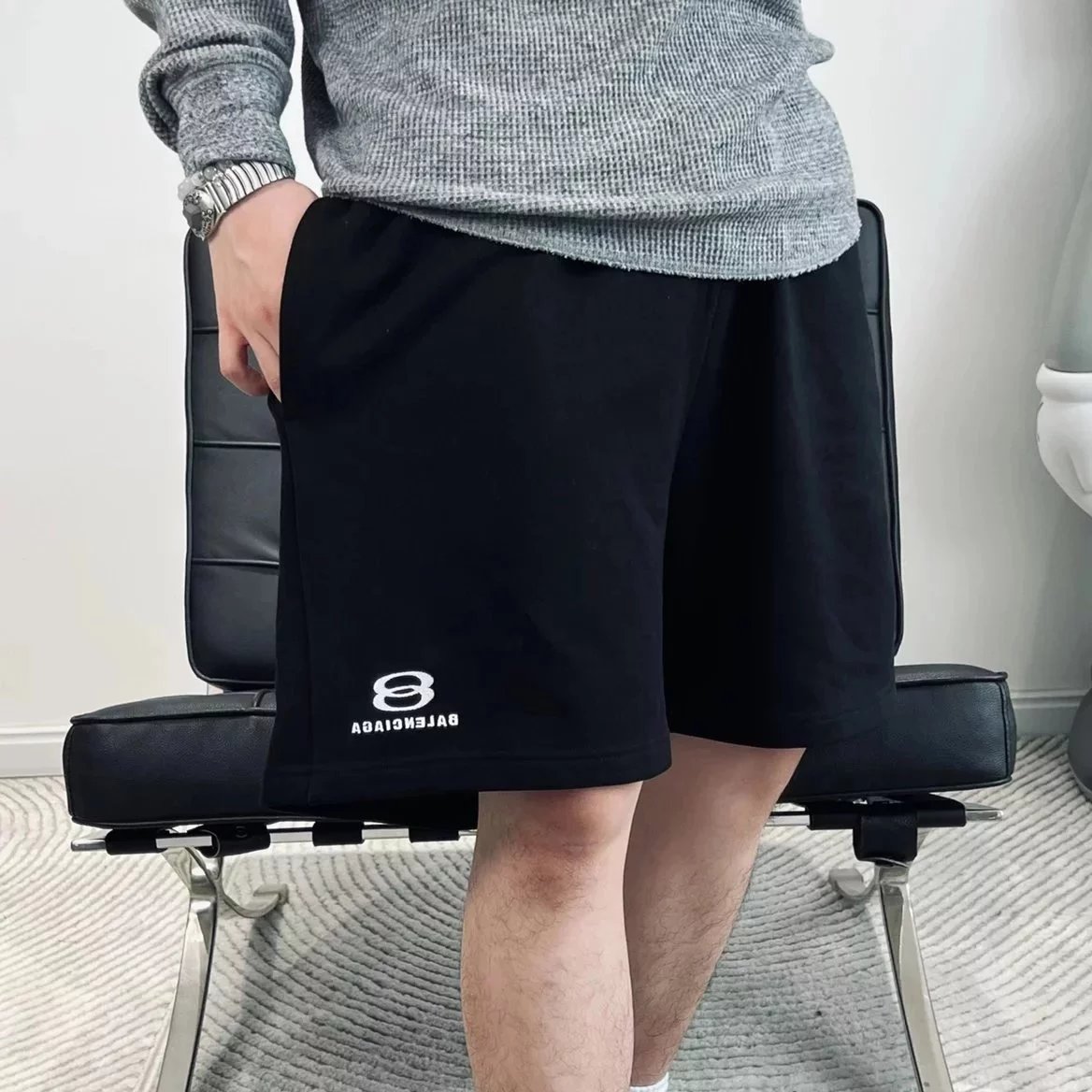 Item ID 8227 Balenci@ga- Paris 2024 SS New Product - Double Loop Embroidered Logo S