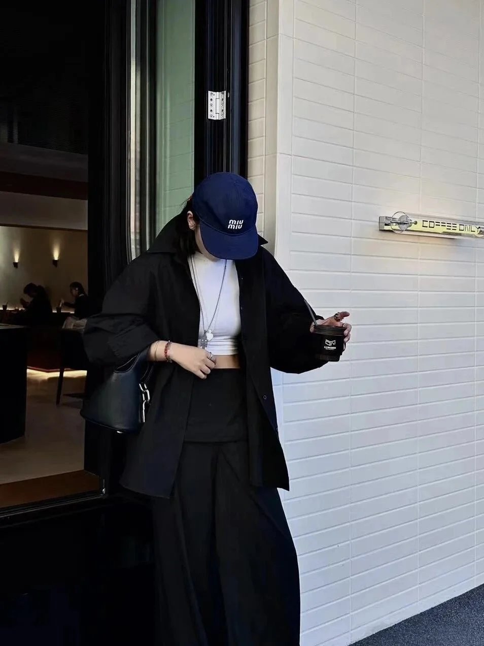 Item ID 8417 MiuMiu- Miu Miu -2024FW- Drawstring contrasting baseball cap - embroid