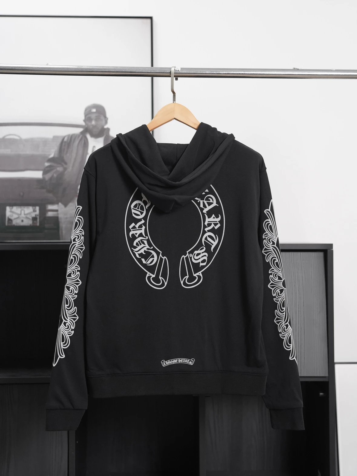 Item ID 8025 CH Horseshoe Printed Cotton Double Layer Fabric - _Waffle Inner_ _Silv