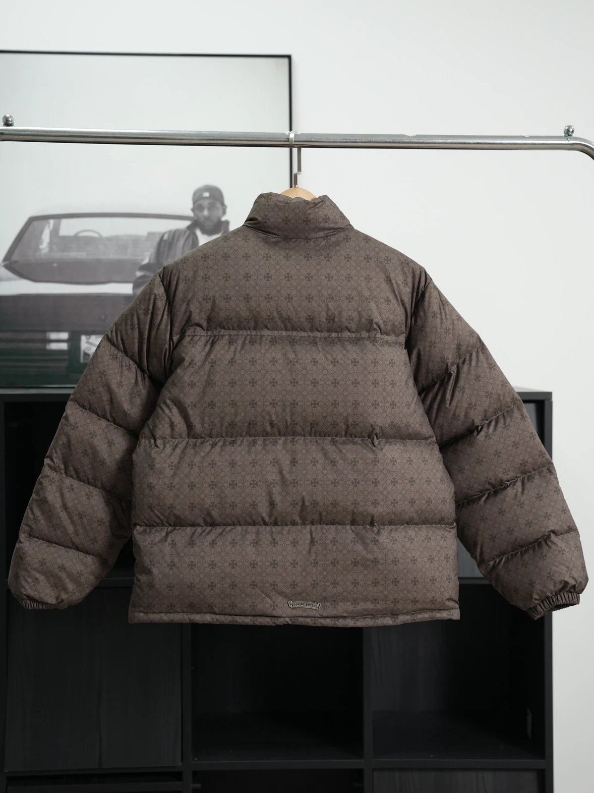 Item ID 8110 Crow heart CH full print logo“90 white duck down ”“ Exclusive distress