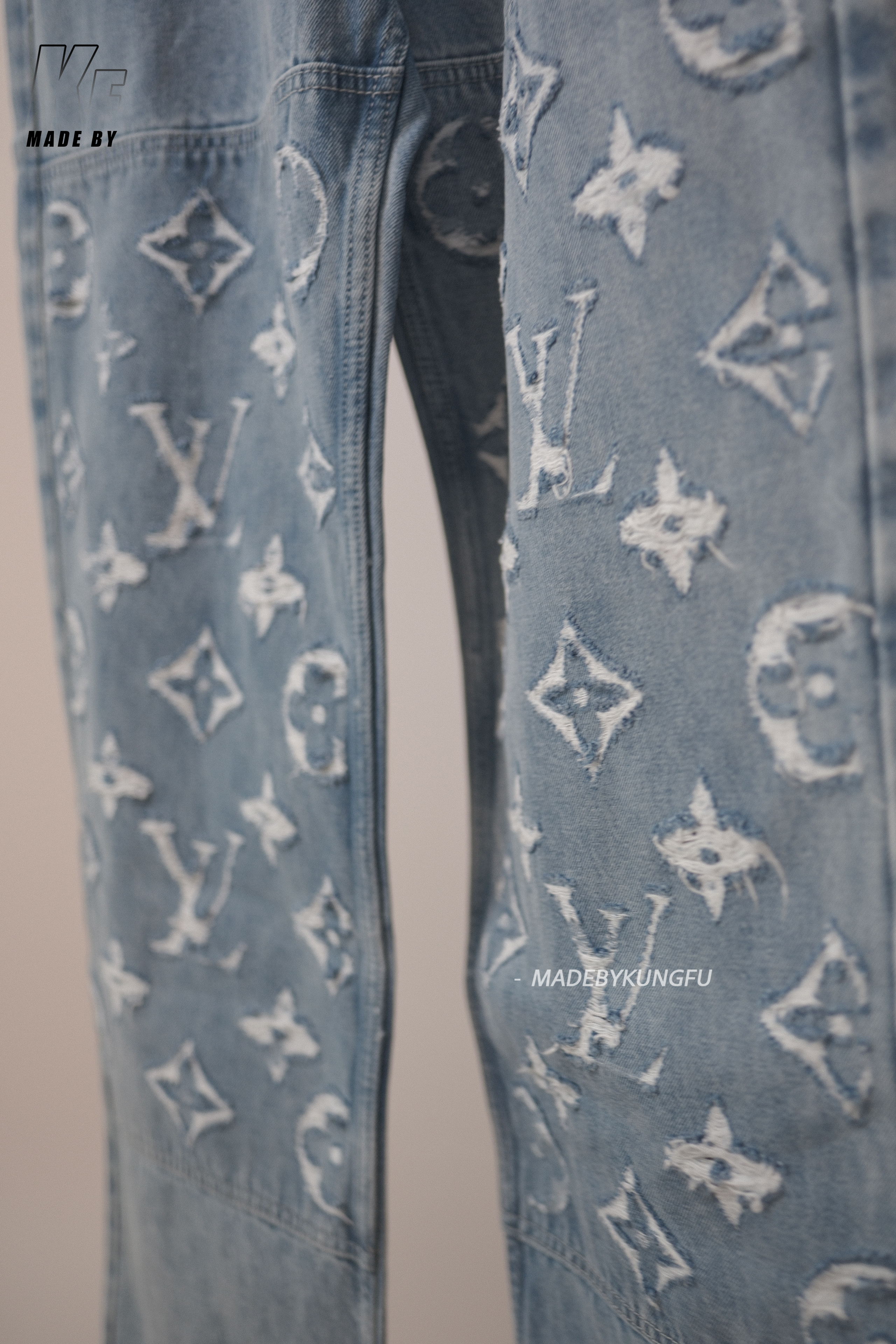 1v Laser Rubbed Jeans