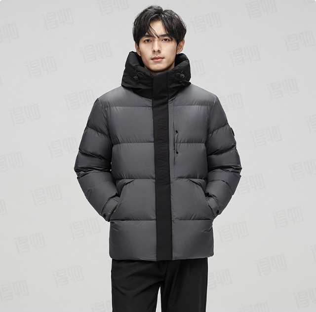蒙口黑武士羽绒服___黑色灰色