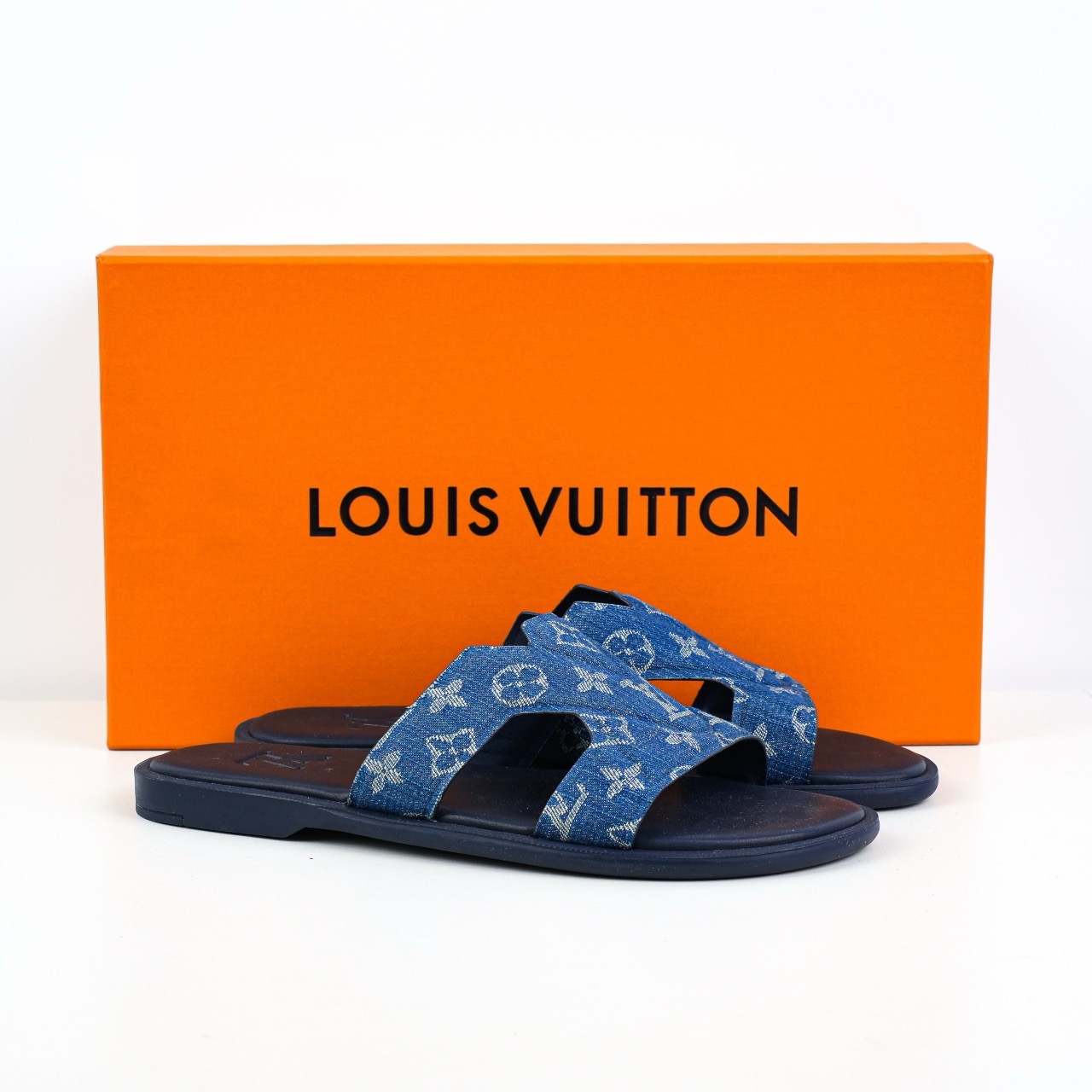 Louis Vuitton Oasis 经典系列2024最新经典款拖鞋 牛仔蓝
