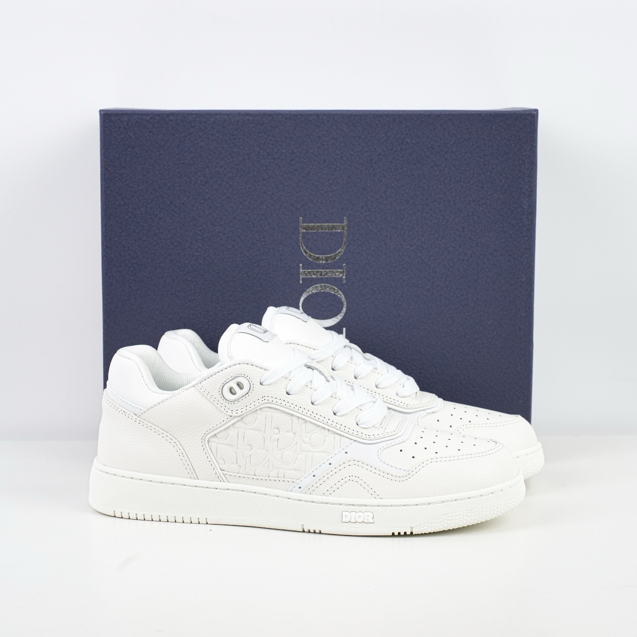 DIOR 迪奥 B27 底帮 经典者侈品休闲运动板鞋 皮革款白色