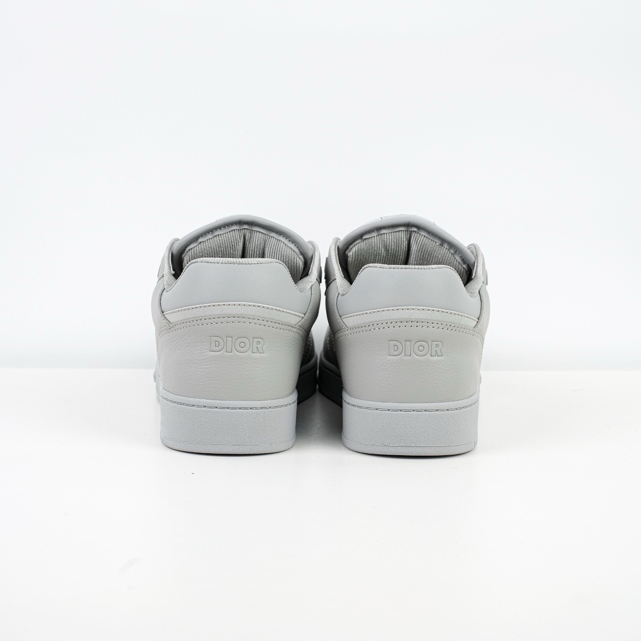 DIOR 迪奥 B27 底帮 经典者侈品休闲运动板鞋 皮革款灰色