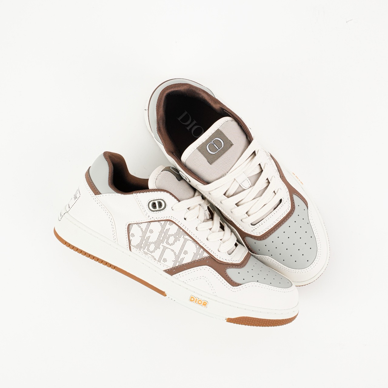 DIOR 迪奥 B27 底帮 经典者侈品休闲运动板鞋 白棕